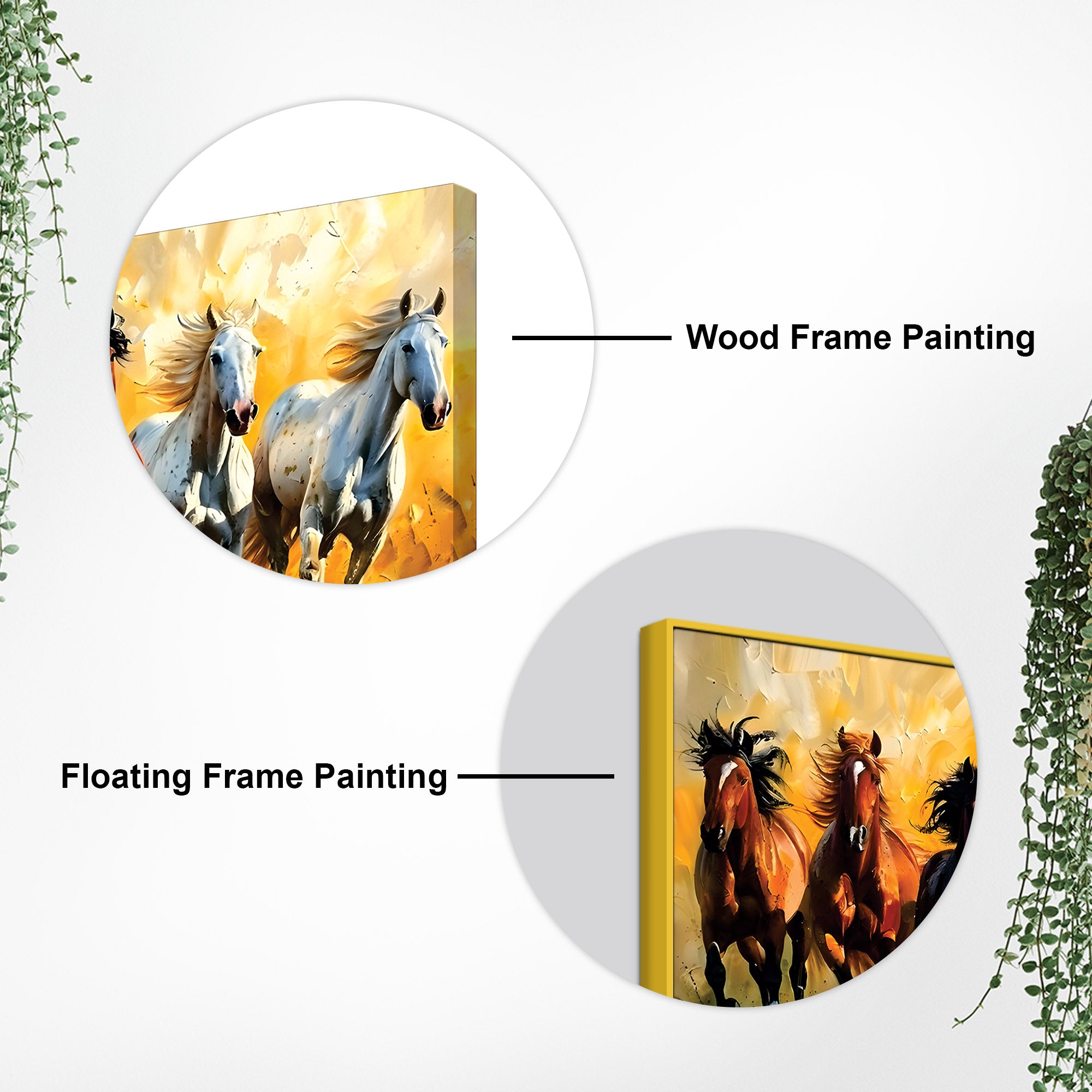 3D Art Seven Majestic Horses Canvas wall Painting