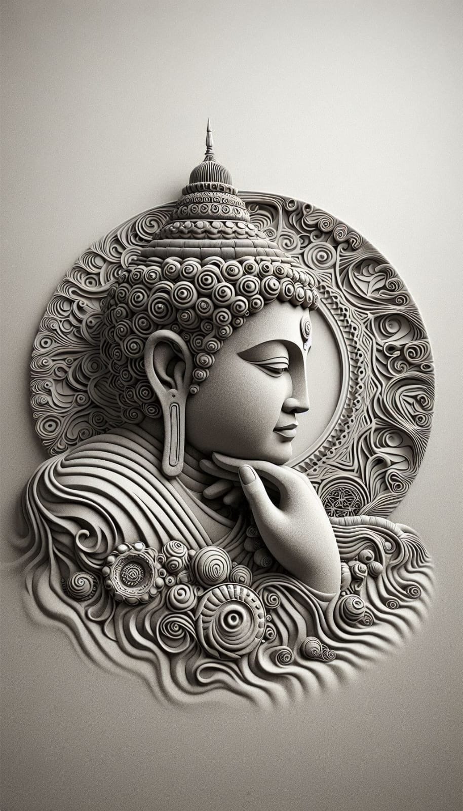 3D Buddha Wall Art for Home & Office Spaces – Spiritual Meditation Décor