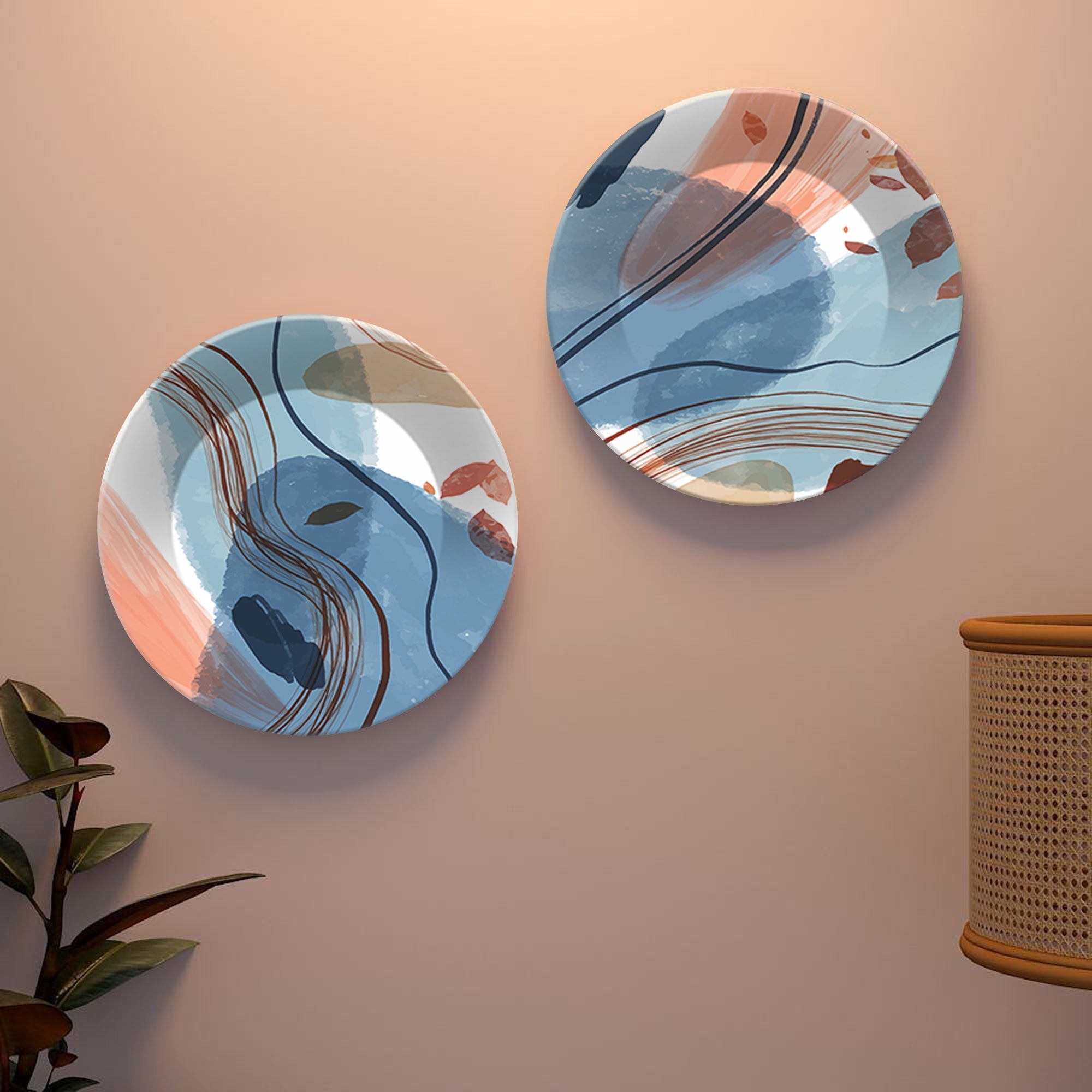Wall Hanging Plates of Two Pieces
