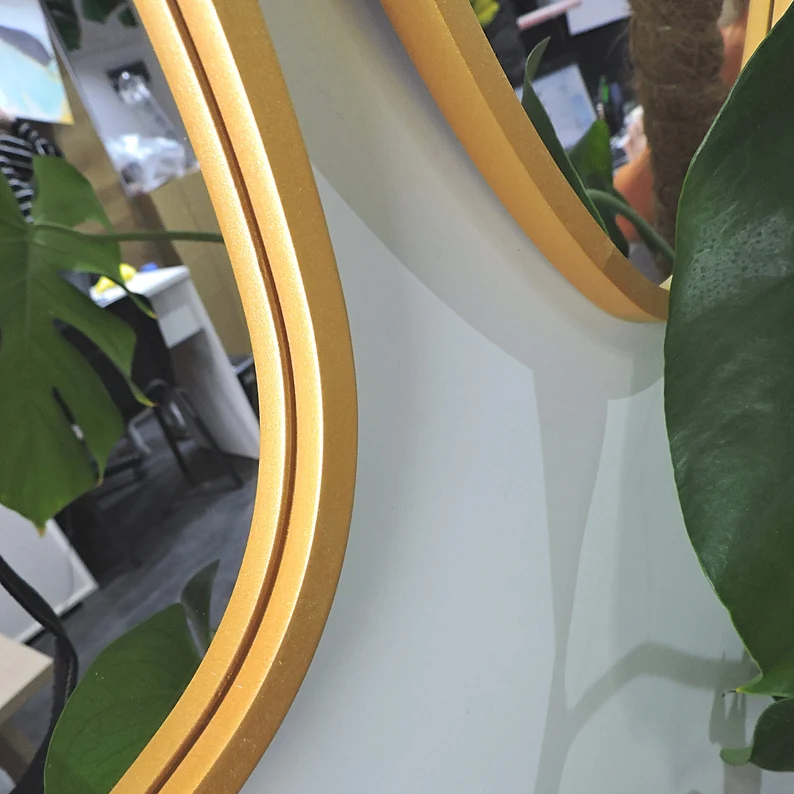 Abstract Gold Mirror Set | Living Room & Bedroom Wall Decor