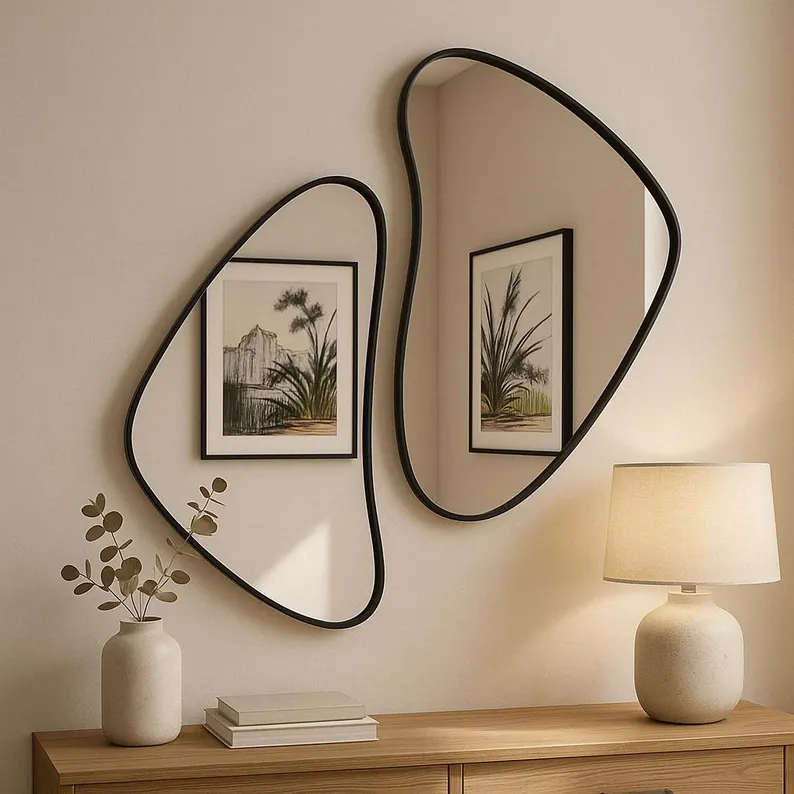Abstract Wall Mirror Set | Irregular Shape Decorative Mirrors