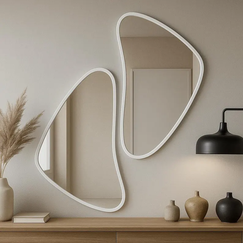 Abstract Wall Mirror Set | Irregular Shape Decorative Mirrors