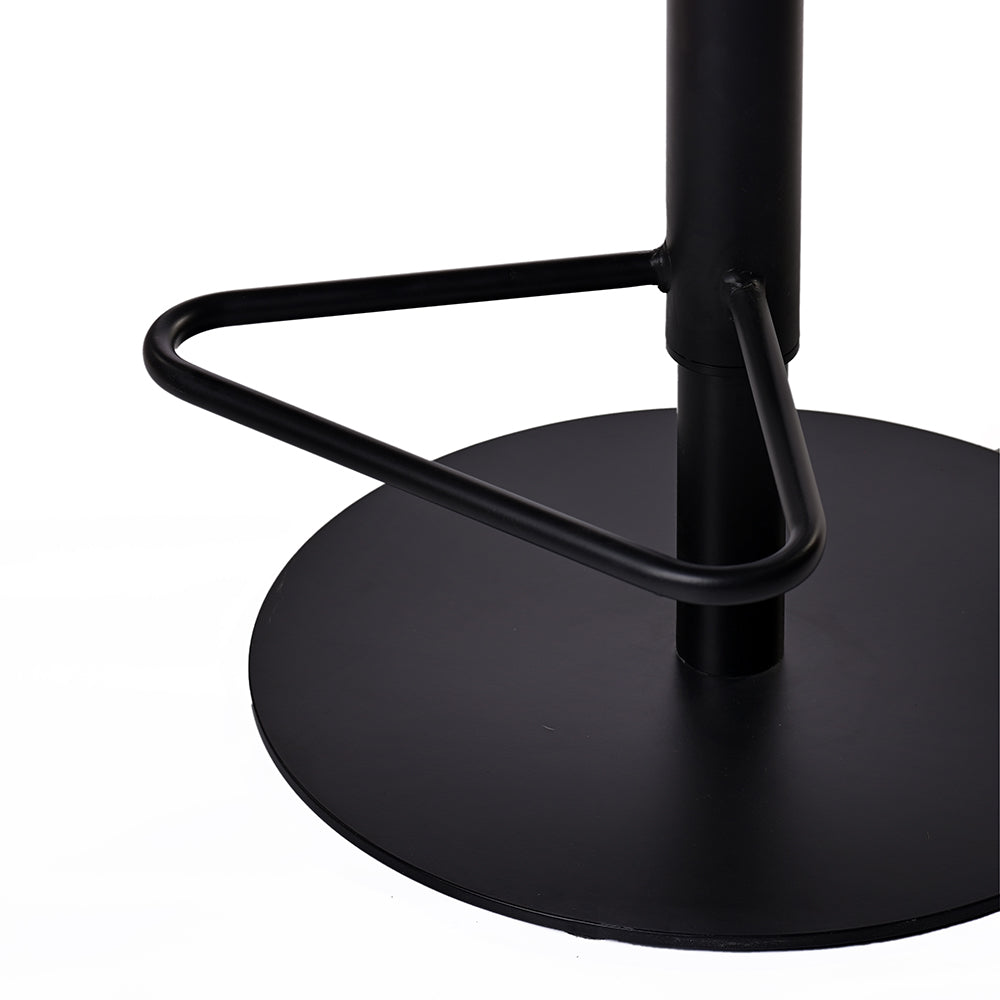 Counter Height Lounge Bar Chair with Grey Seat and Black Base