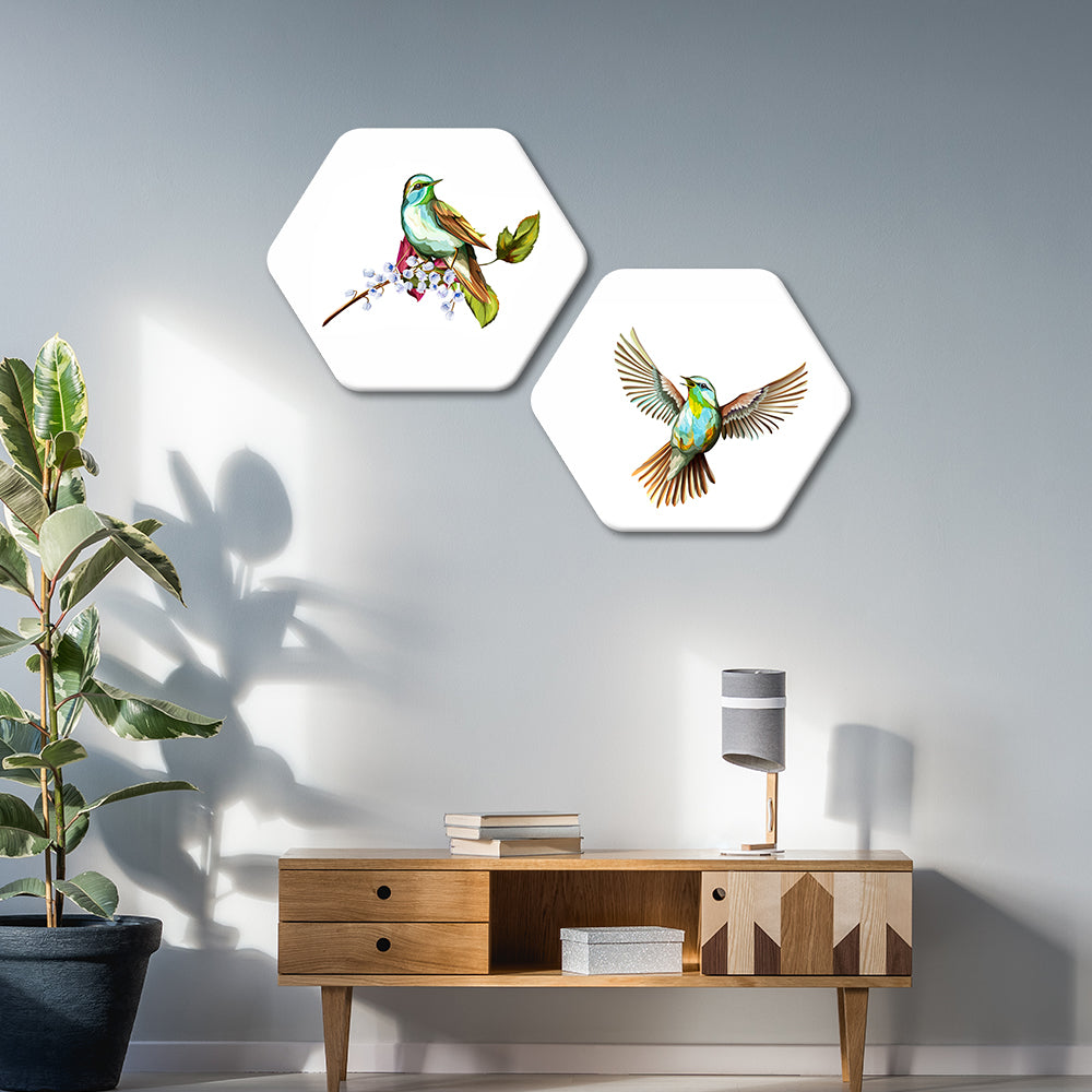 Premium Hexagon Wall Painting Set of 2 - Vibecrafts