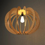 Modern Design Sphere Shape Wooden Ceiling Lamp For Home Decoration, Living Room