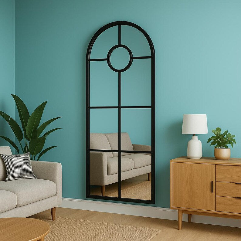 Modern Arched Window Wall Mirrorr | Large Frame Mirror (3 Peice)