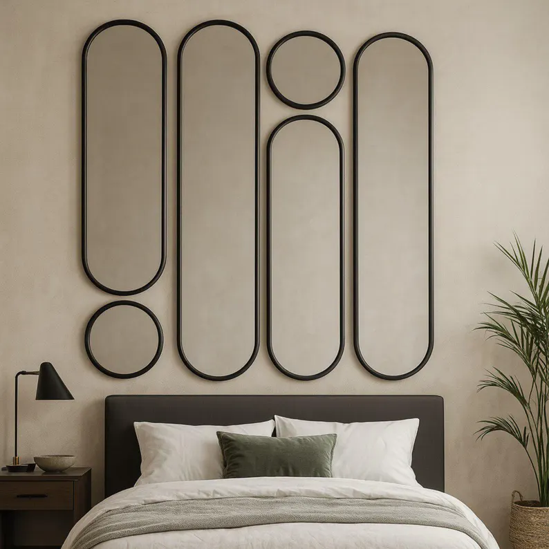 modern-geometric-wall-mirror-set-large-metal-frame-mirrors