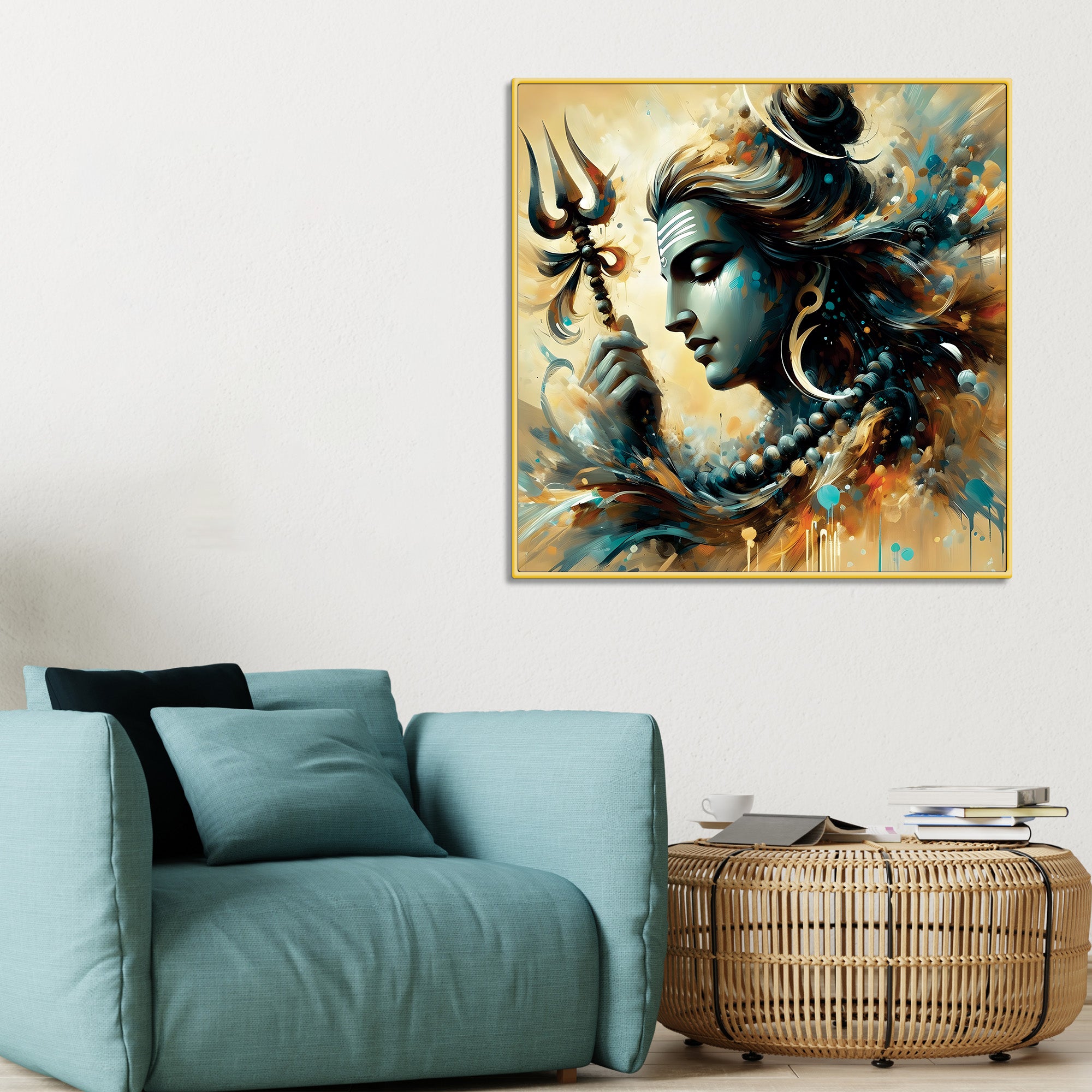 Shiv Ji Enlightenment Wall Frame Spiritual Canvas Painting