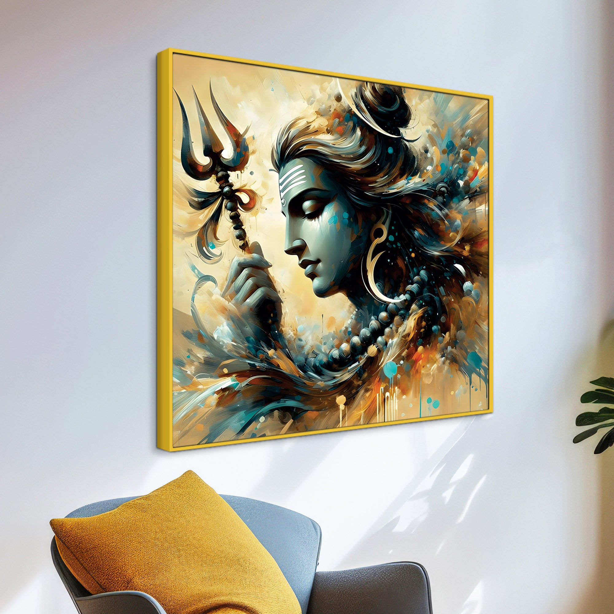 Shiv Ji Enlightenment Wall Frame Spiritual Canvas Painting
