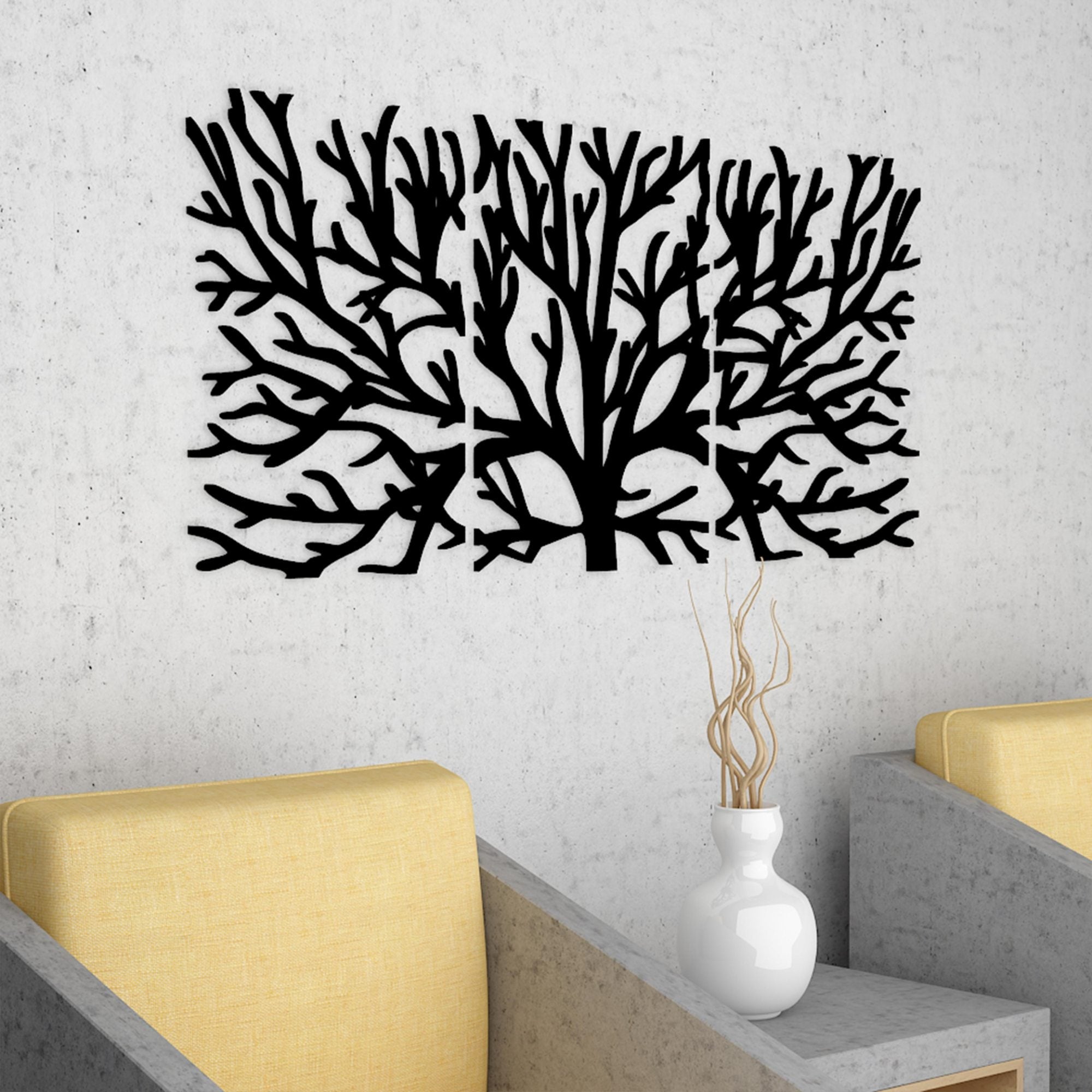 Premium Quality Wooden Wall Hanging of Beautiful Black Color Tree Branches