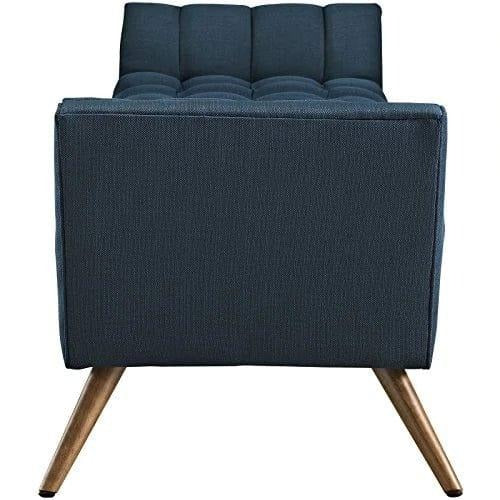 Navy Blue Tufted Sofa Lounge Chair with Wooden Legs