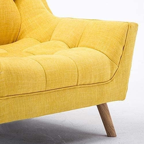 Modern Yellow Sofa Lounge Chair with Footrest