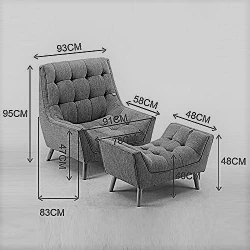 Modern Yellow Sofa Lounge Chair with Footrest