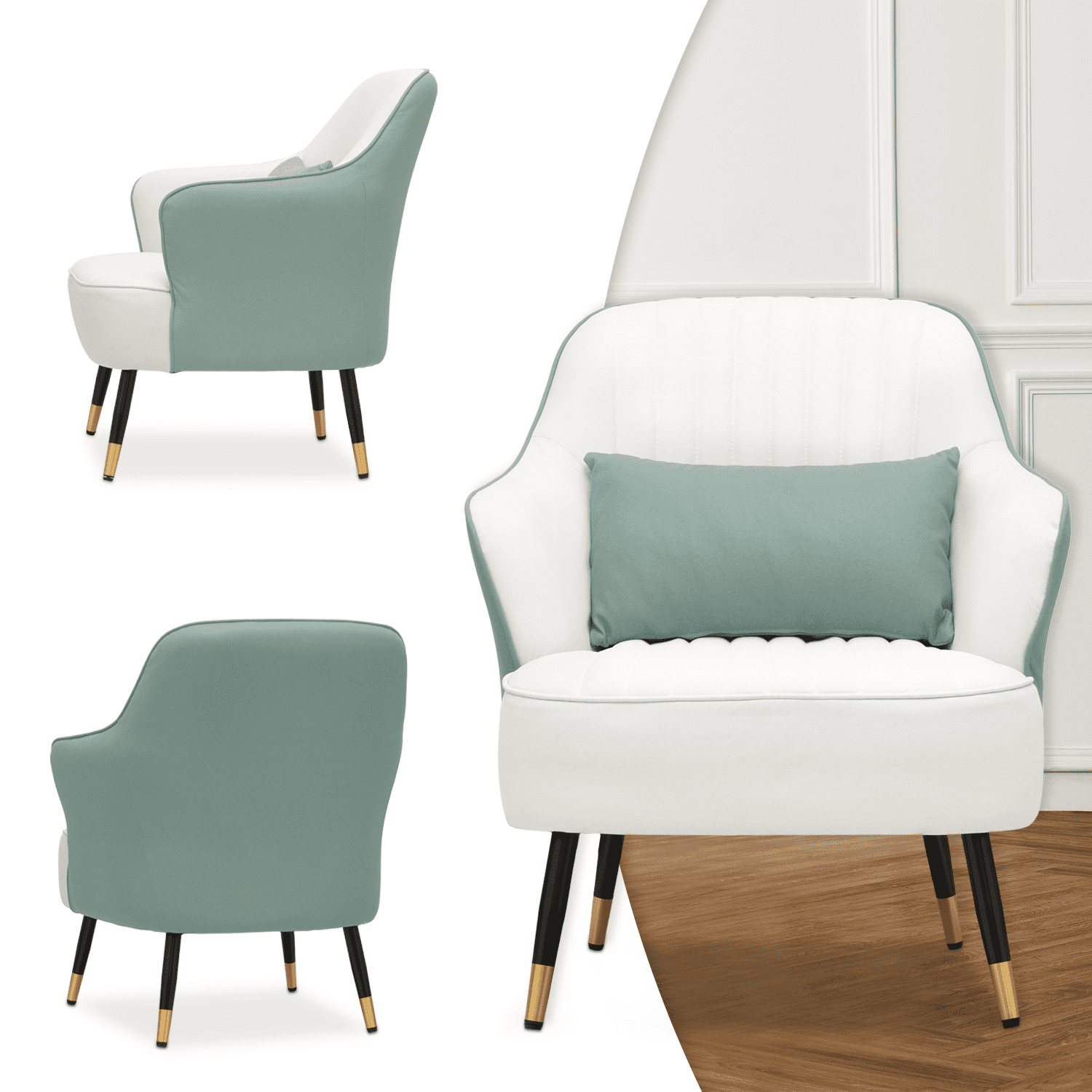 Modern Accent Lounge Chair with Cushion for Living Room