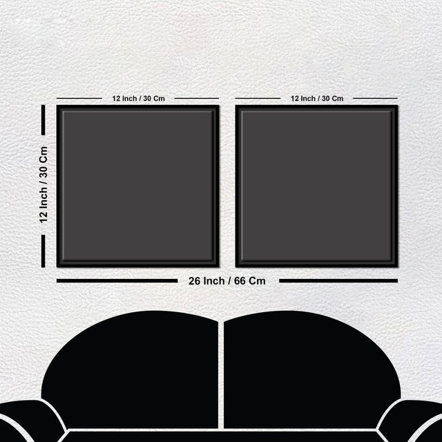 Lily Flower Canvas Wall Painting of 2 Pieces Floating Frame