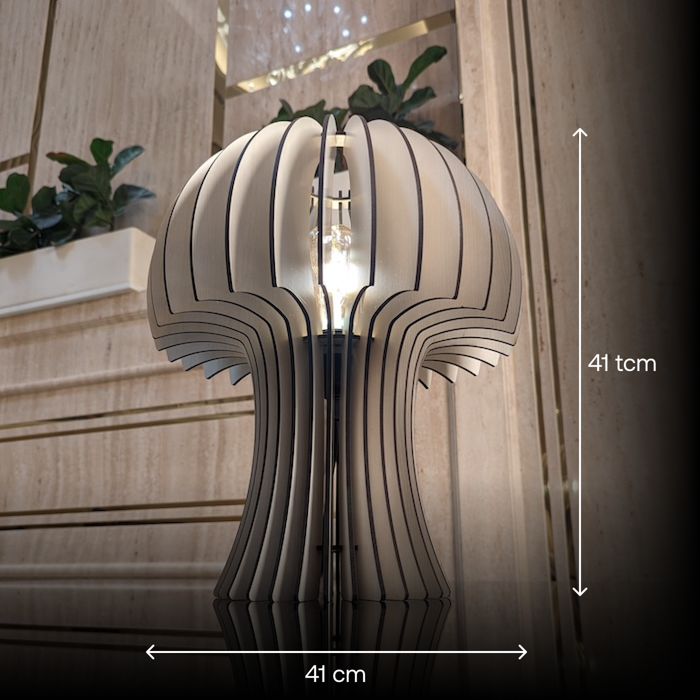 Modern Mushroom Table Lamp with Curved Shade