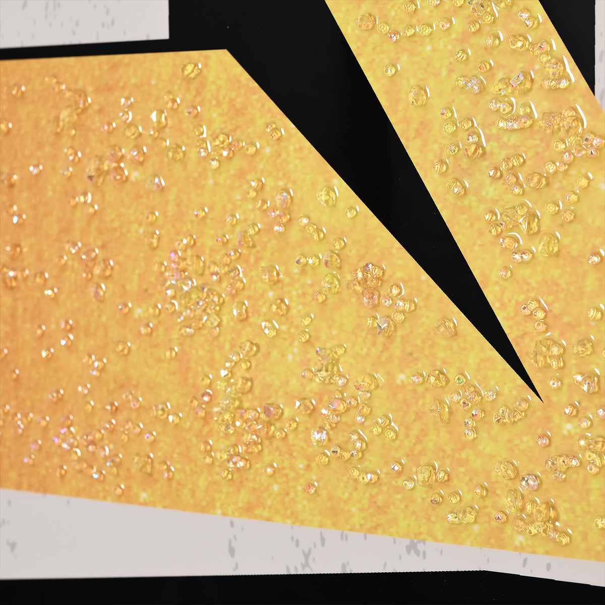 Abstract Art of Geometric Framed Crytal Glass Painting