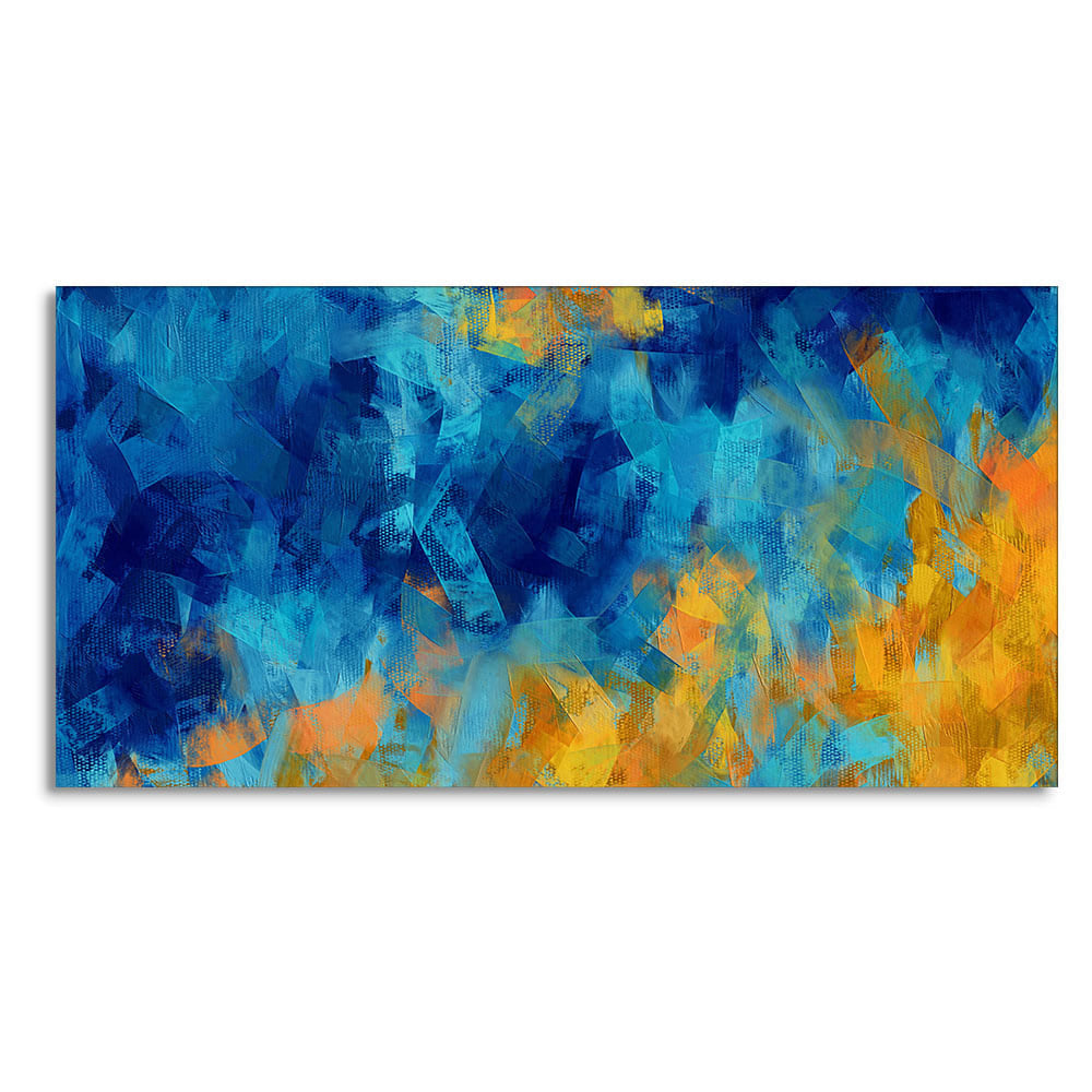 Abstract Colorful Blue Textured Design Art Canvas Wall Painting