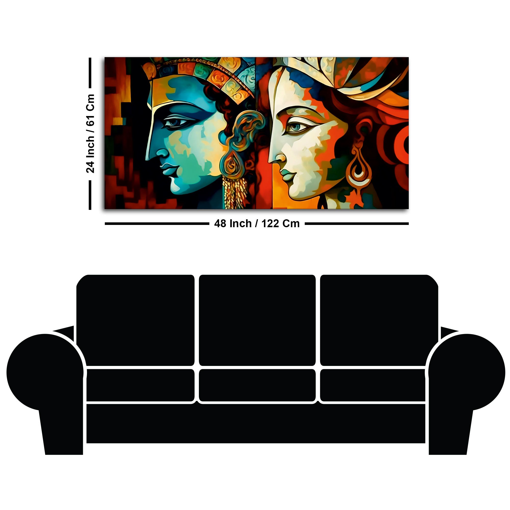 Abstract Colorful Textured Canvas Wall Painting