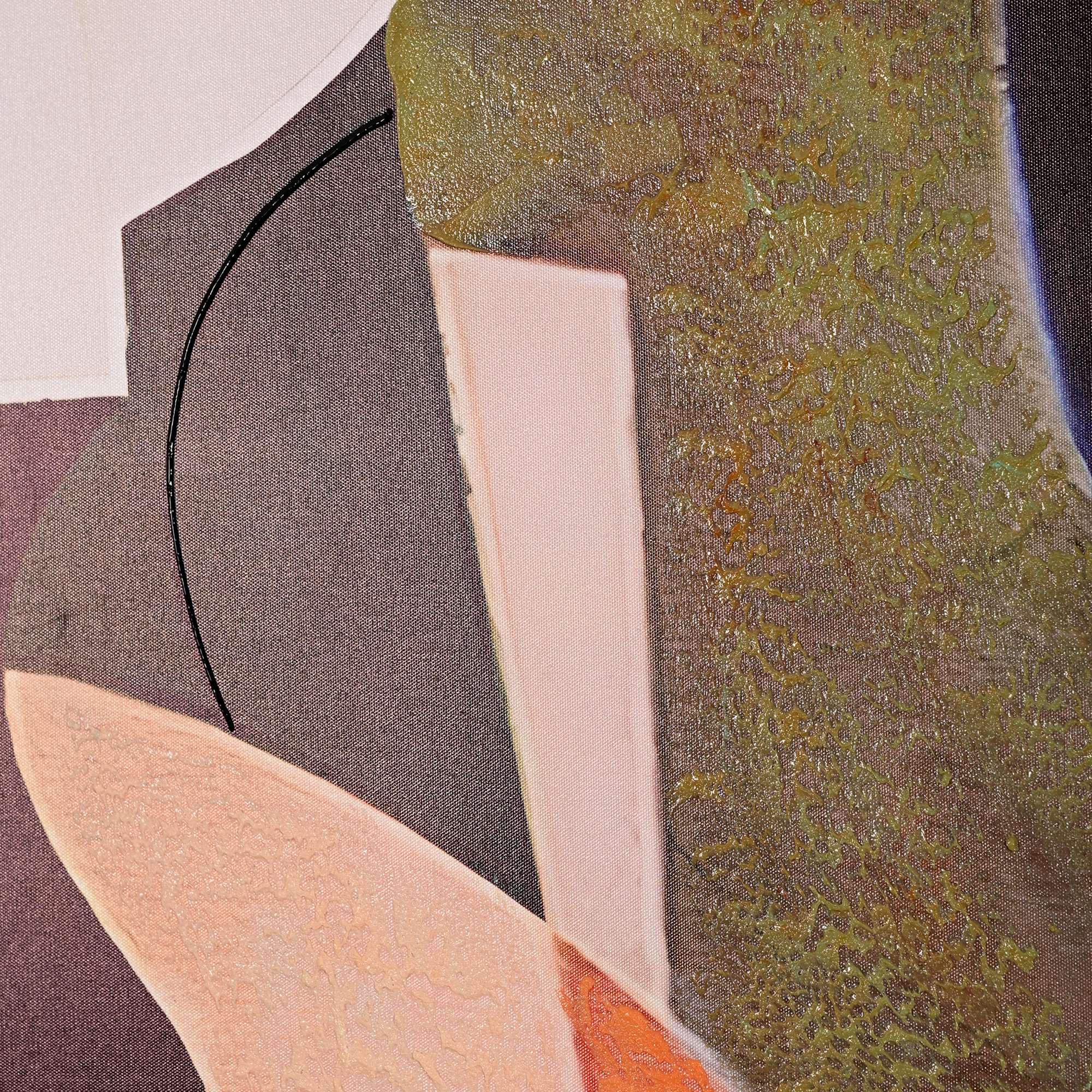 Architectural Rhythms Abstract Hand Painted Wall Painting with Floating Frame