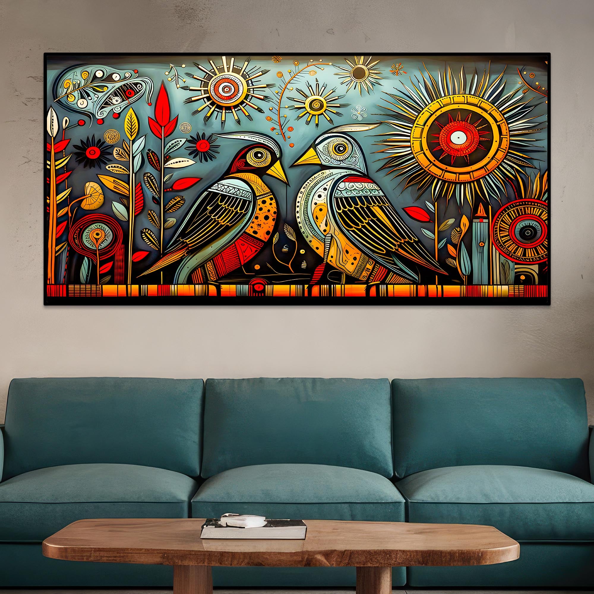 artistic-bird-wall-painting-for-home-office