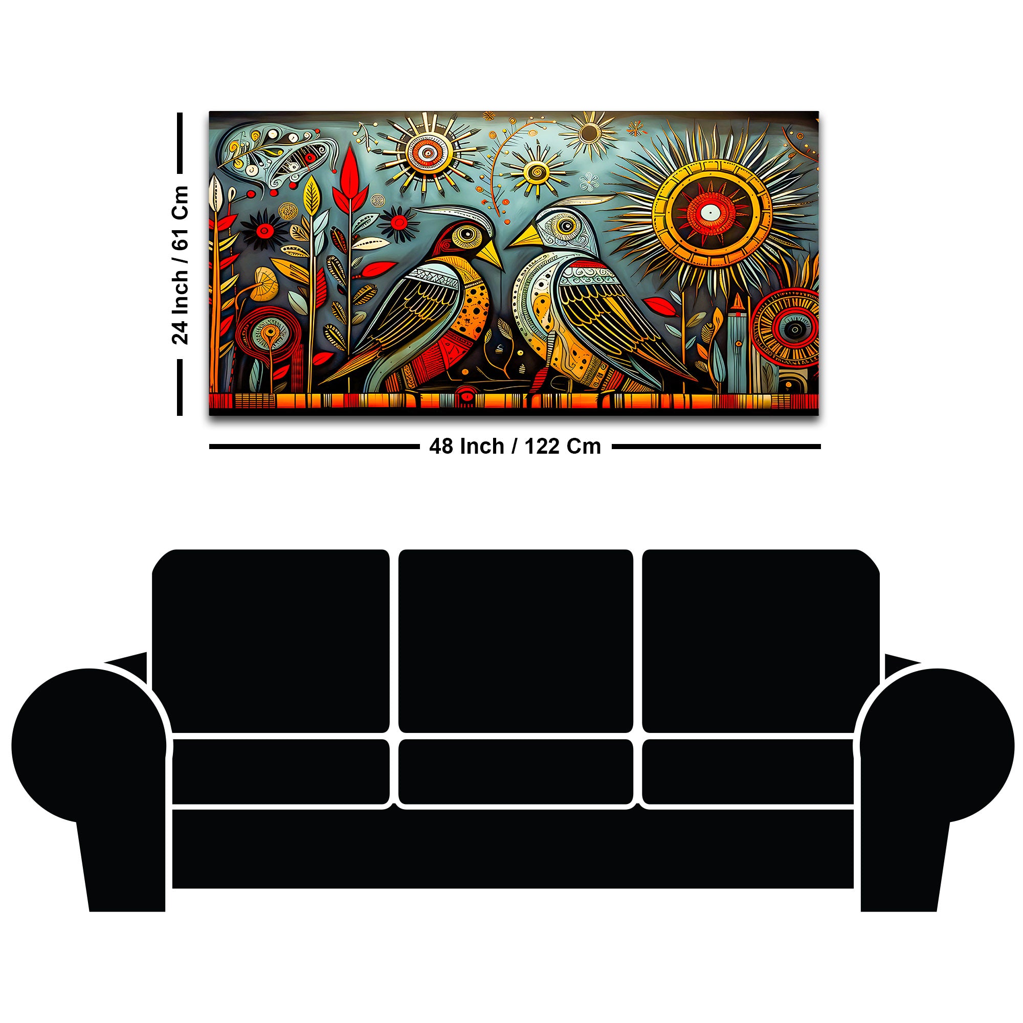 Artistic Bird Wall Painting for Home & Office