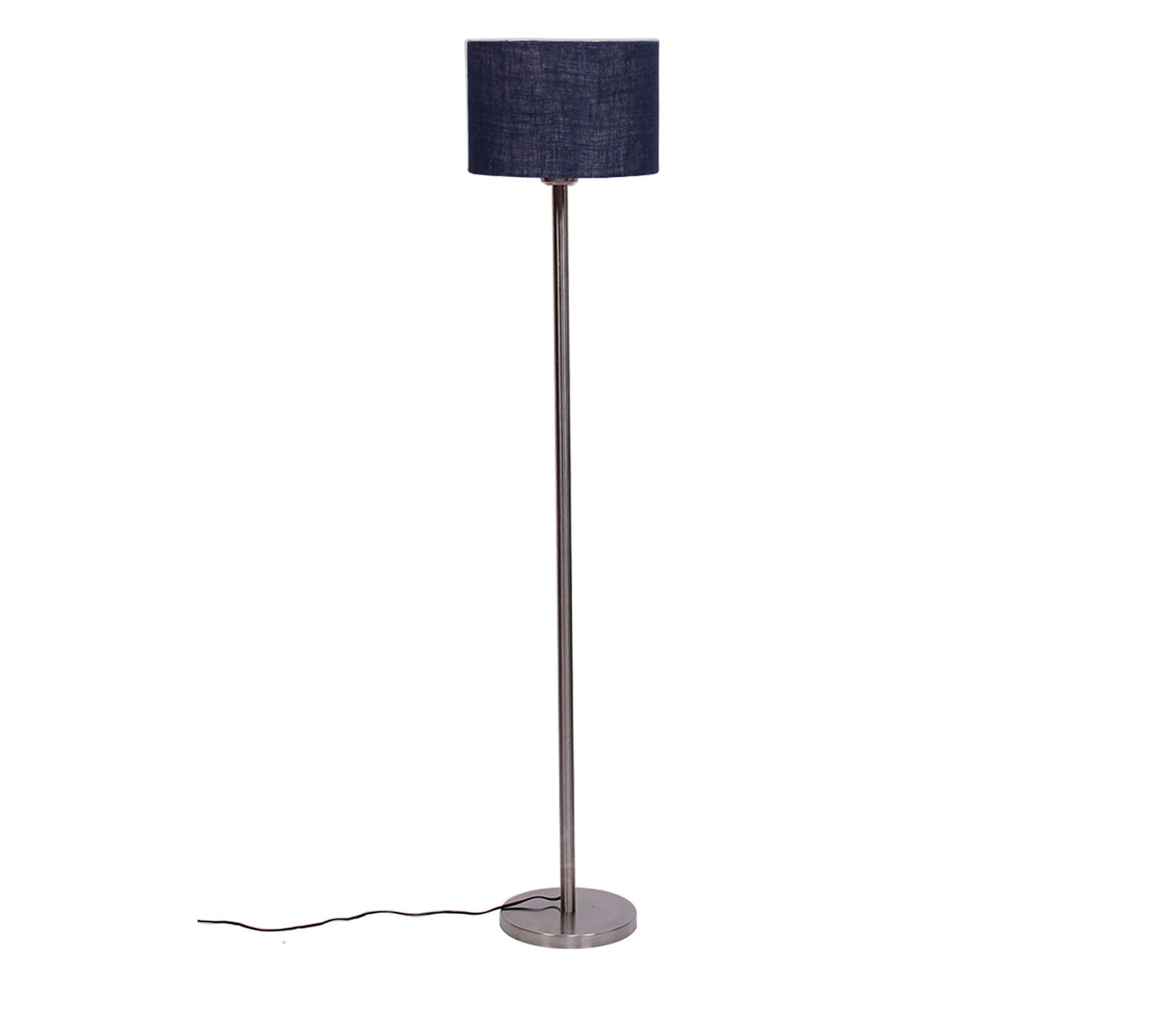 Artistic Blue Color Drum Shaped Designer Steel Floor Lamp