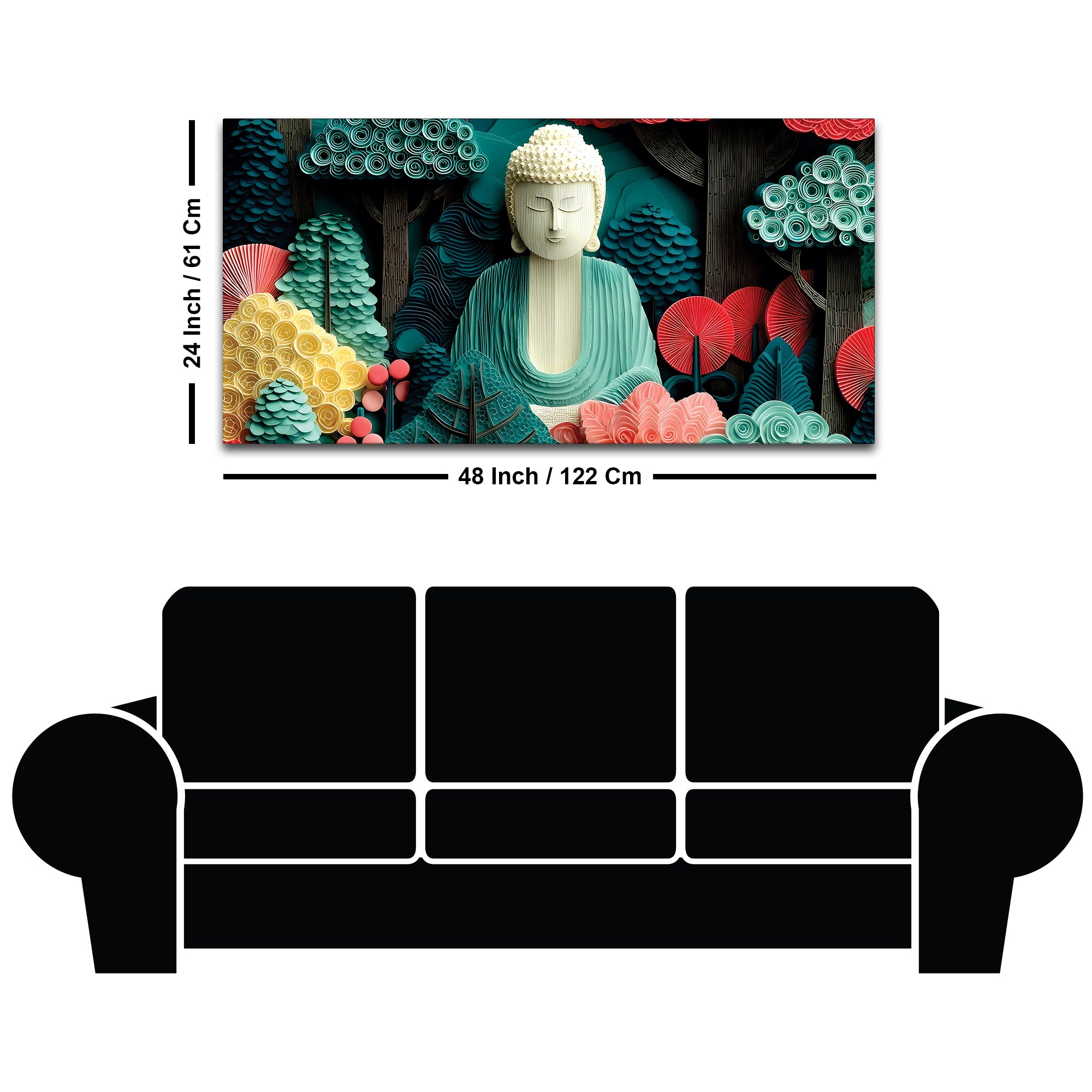 Artistic Buddha Wall Painting – Contemporary Spiritual Art