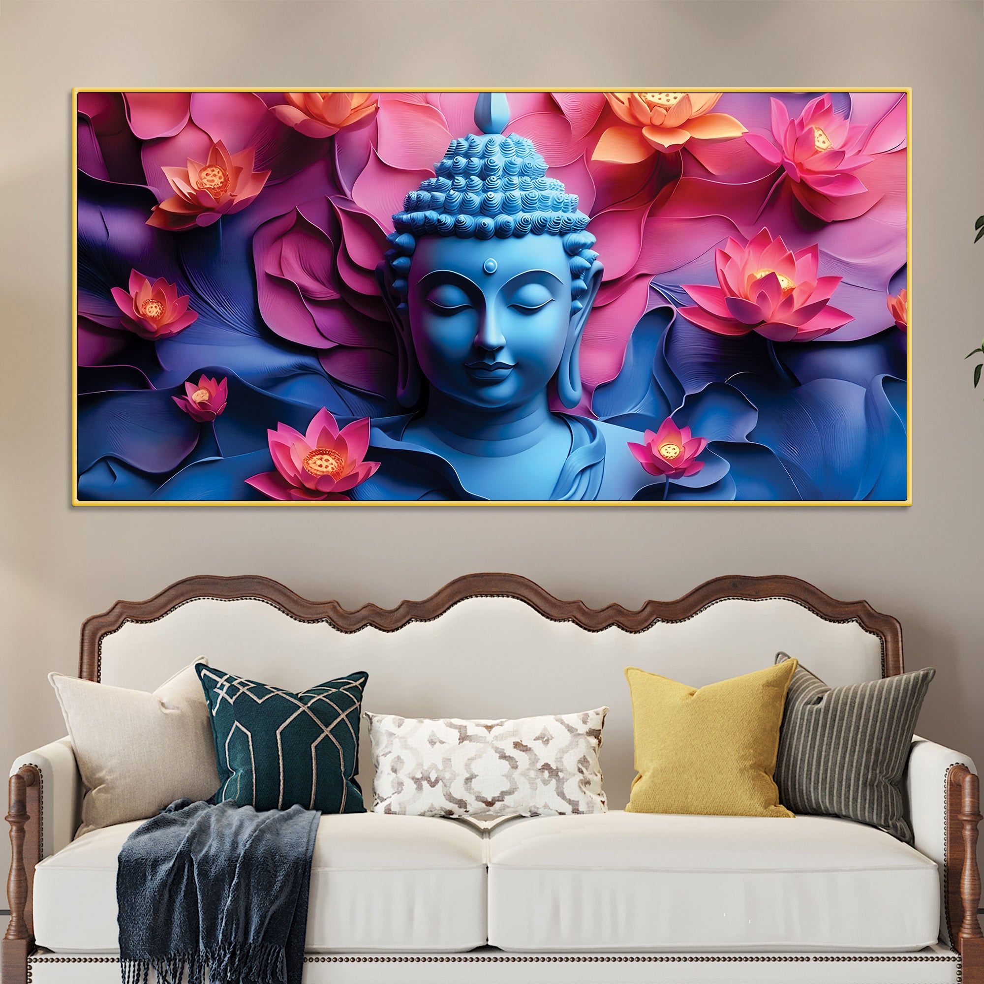 artistic-buddha-wall-painting-for-living-area