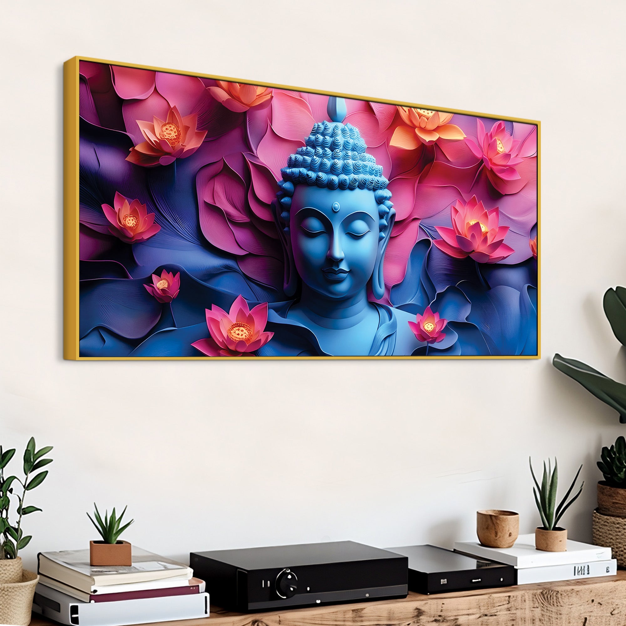 Artistic Buddha Wall Painting for Living Area