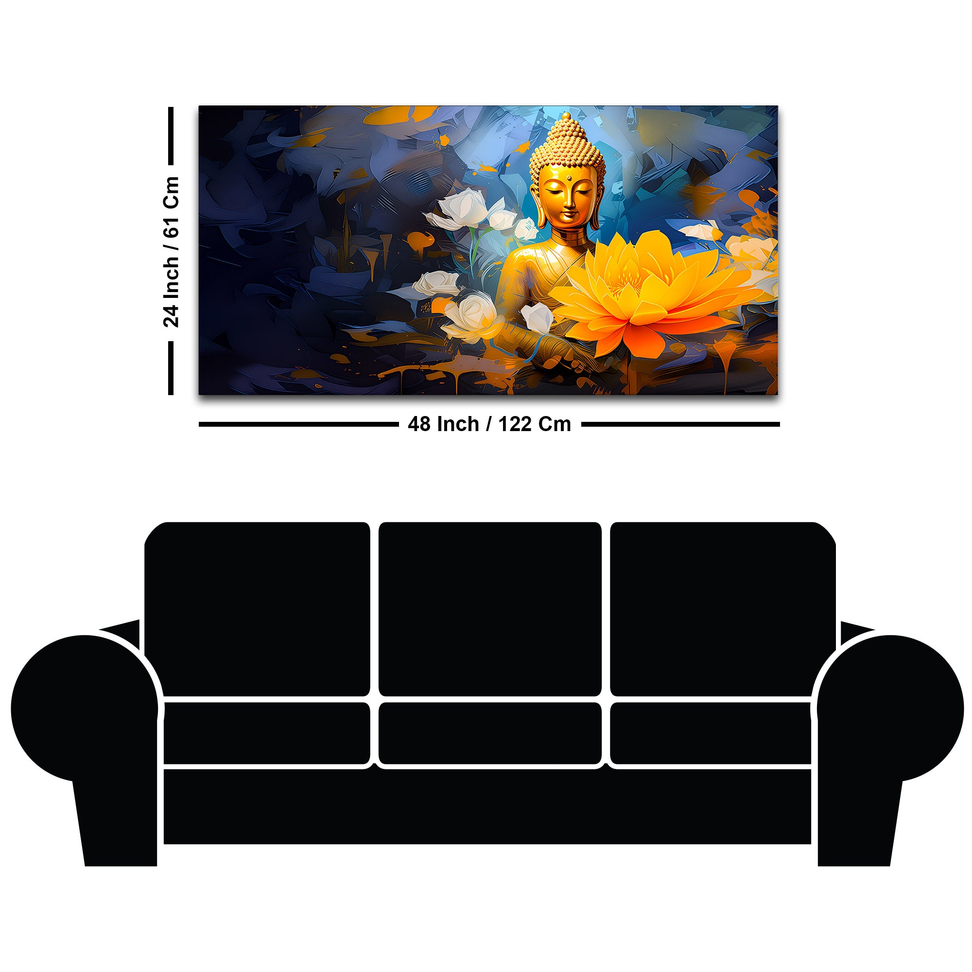 Artistic Buddha Wall Painting for Stylish Décor