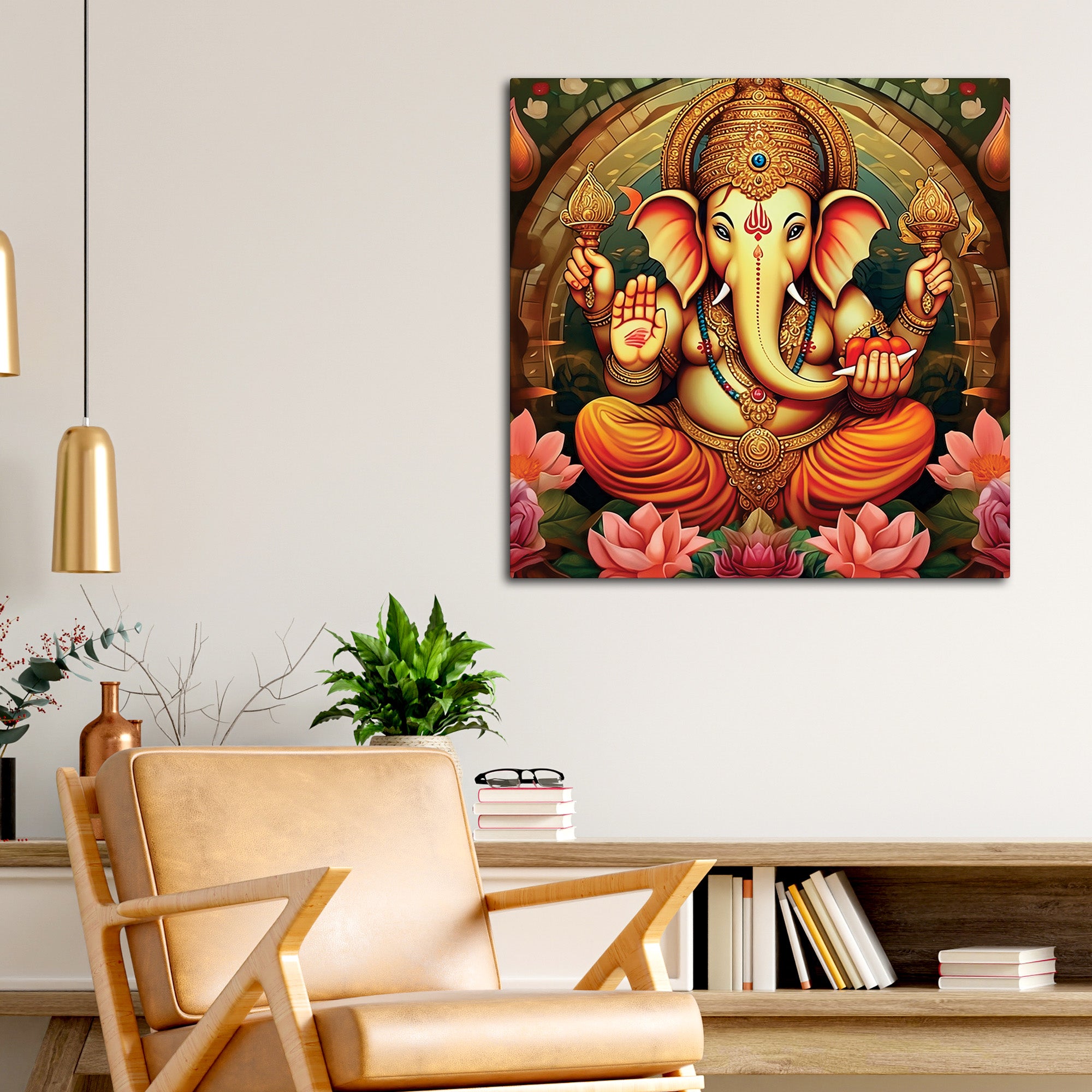 Artistic Ganpati Painting for Office Decor