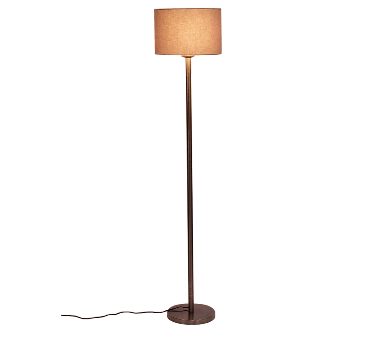 Artistic Grey Color Drum Shaped Designer Steel Floor Lamp