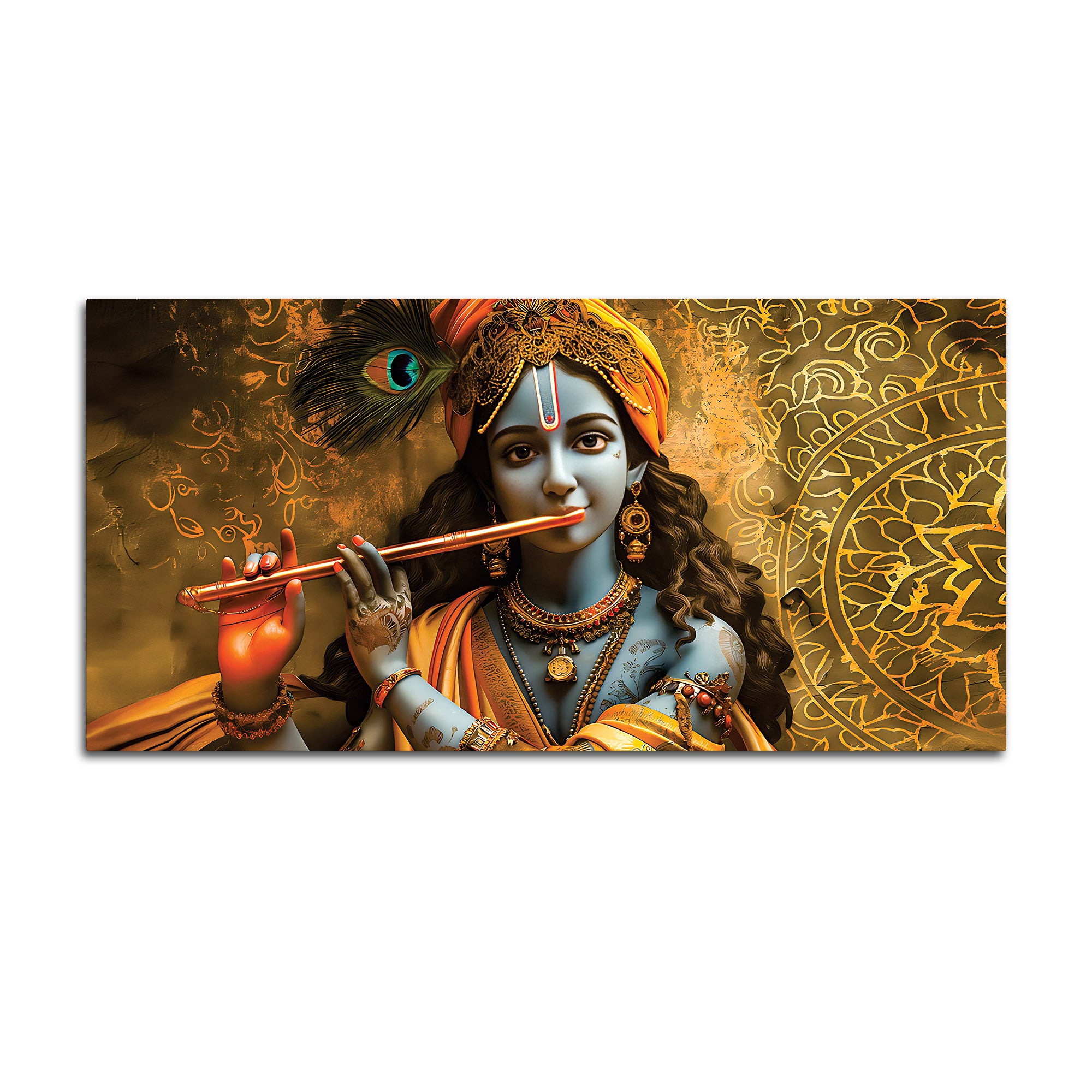Artistic Lord Krishna Painting on Premium Canvas for Home