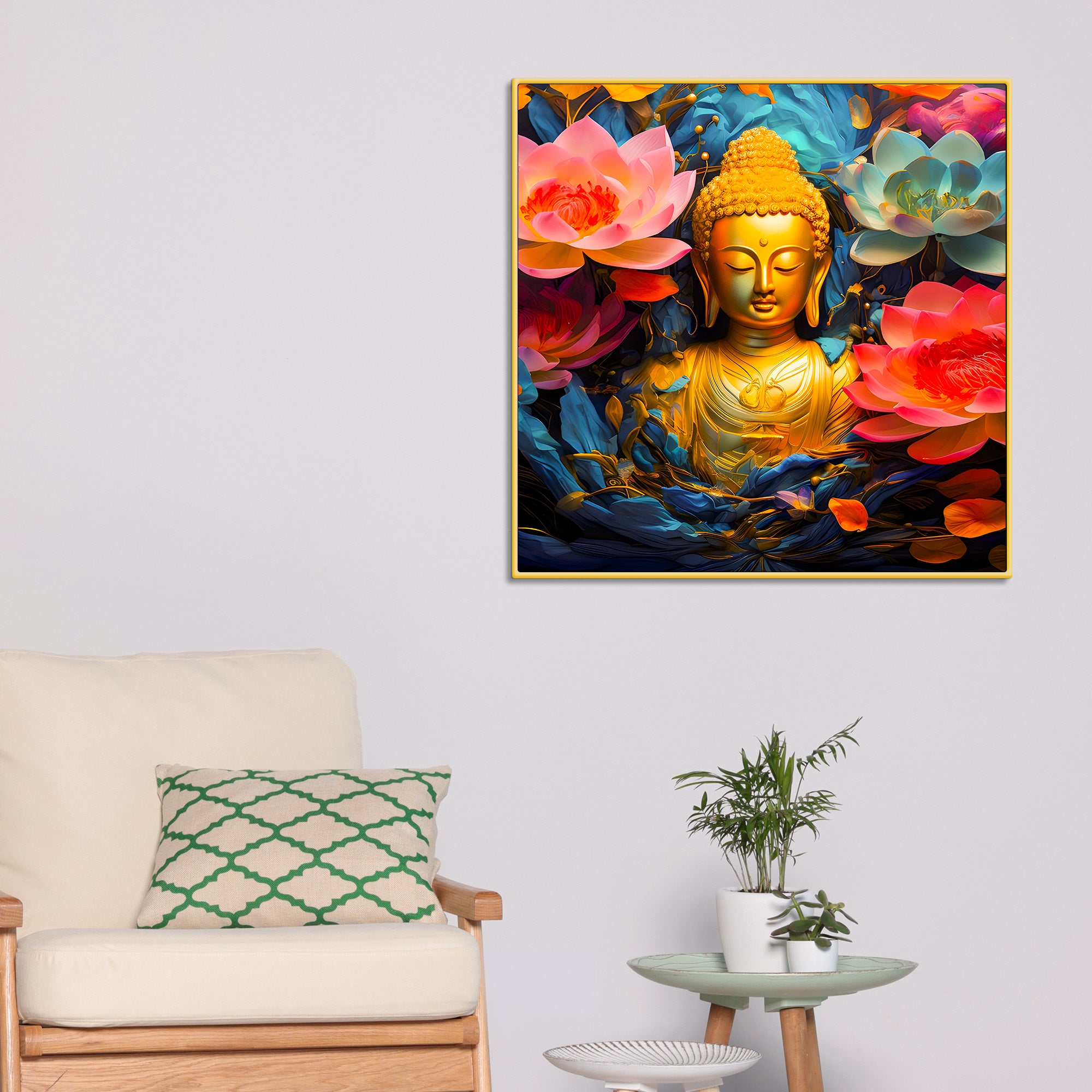 Artistic Zen Buddha Canvas Wall Painting Decor