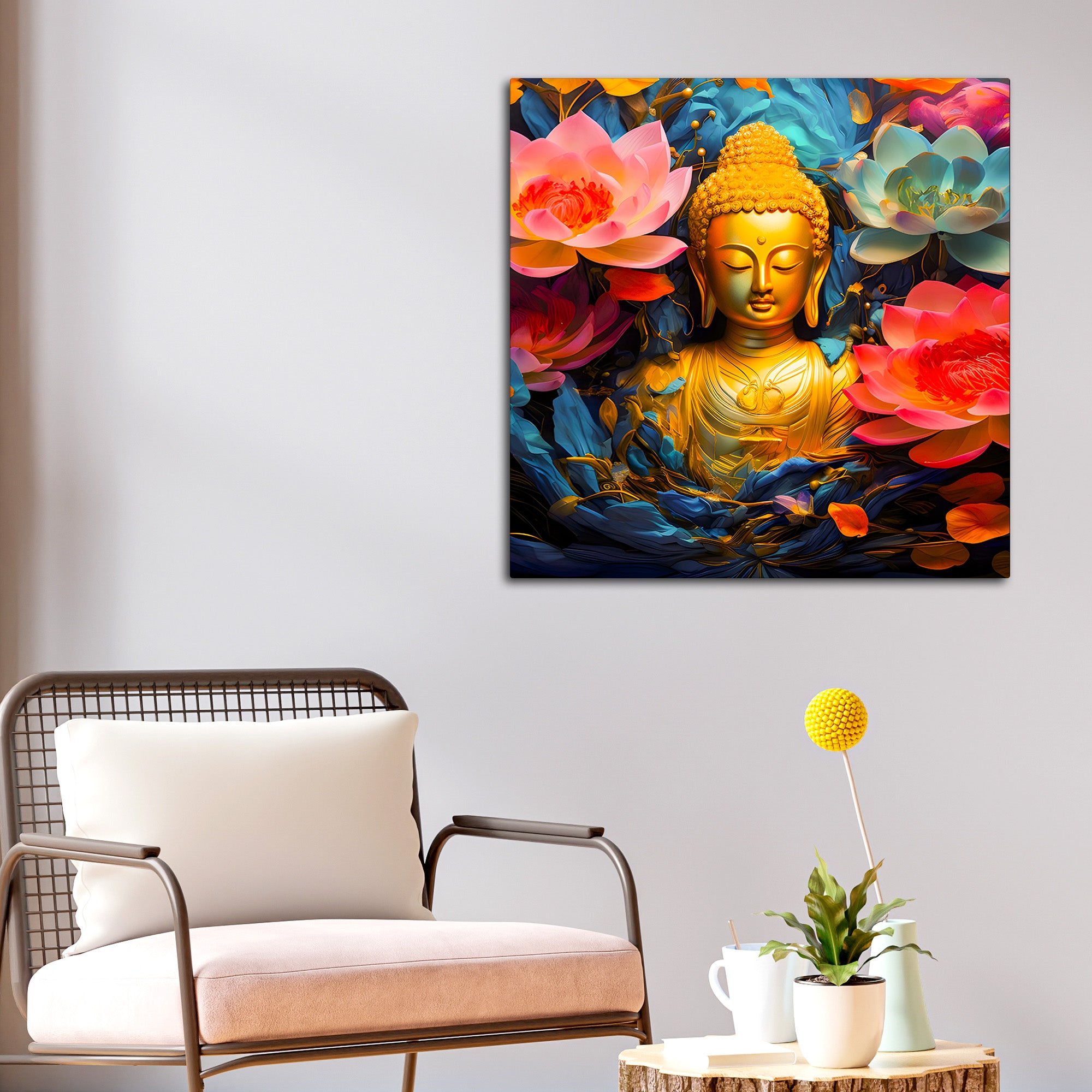 Artistic Zen Buddha Canvas Wall Painting Decor