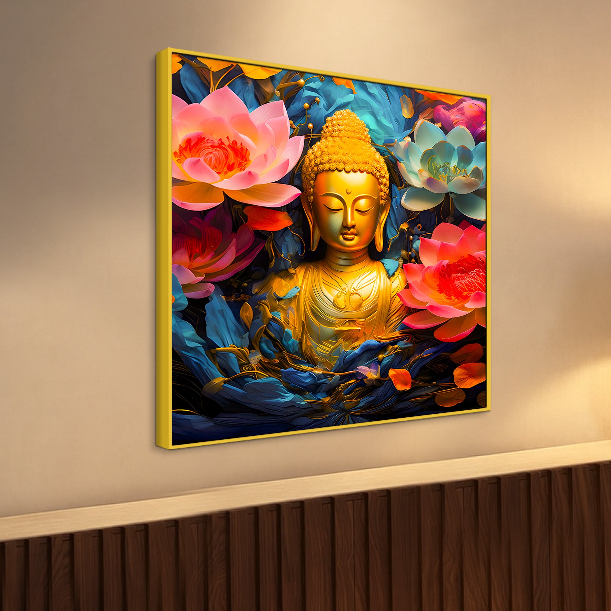 Artistic Zen Buddha Canvas Wall Painting Decor