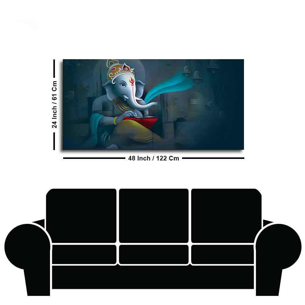 Shri Ganpati Ganesha Canvas Wall Painting