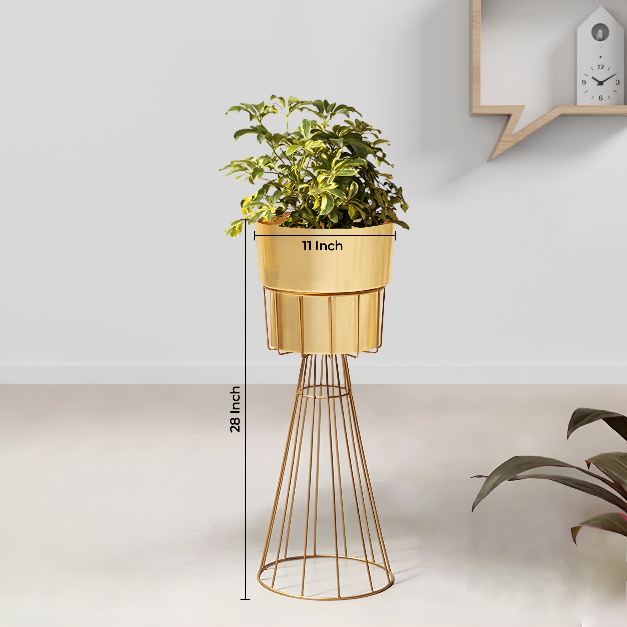 Avant Garden Golden Finish - Medium Size Planter