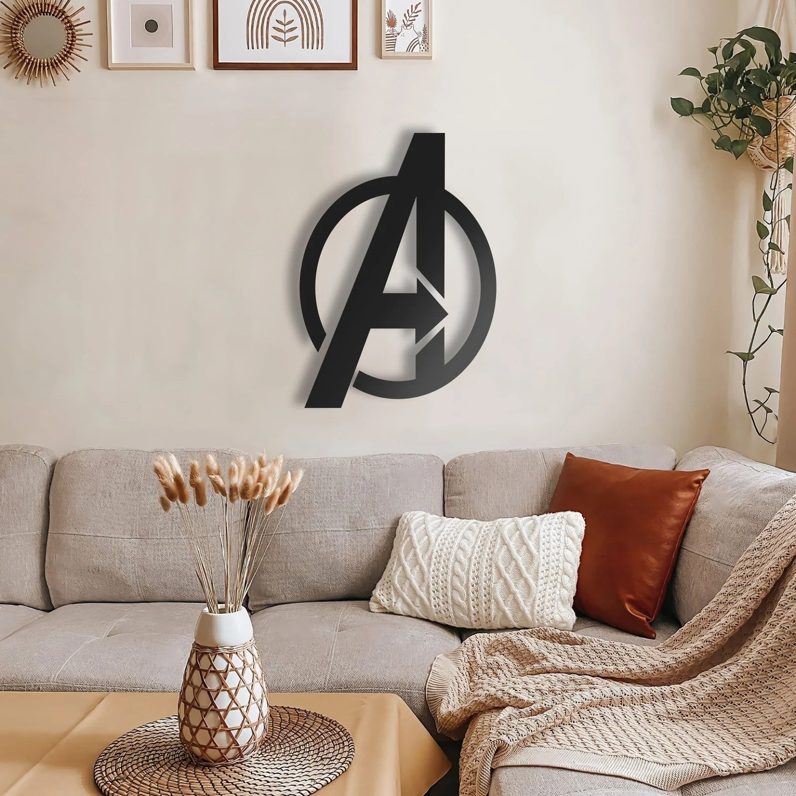 Avengers Sign Alphabet Word Art Metal Wall Artwork Decor