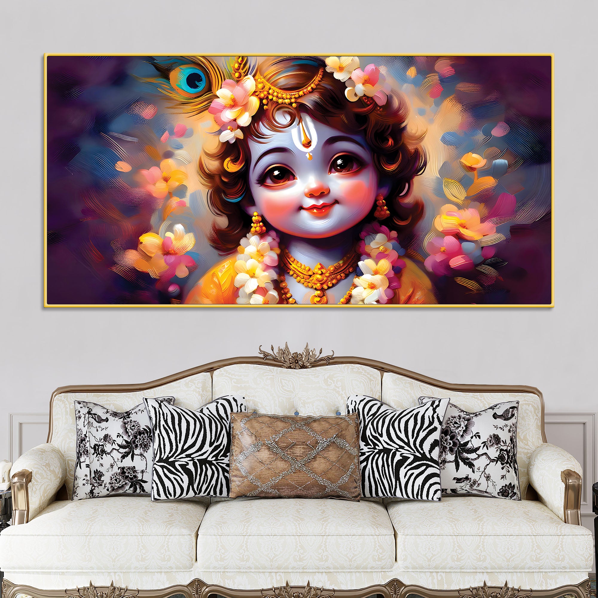 Bal Gopal Cute Canvas Painting for Living Room & Kids Room