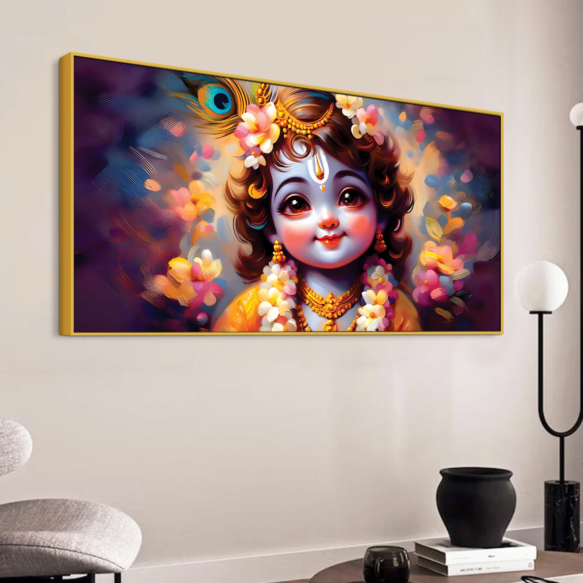 Bal Gopal Cute Canvas Painting for Living Room & Kids Room