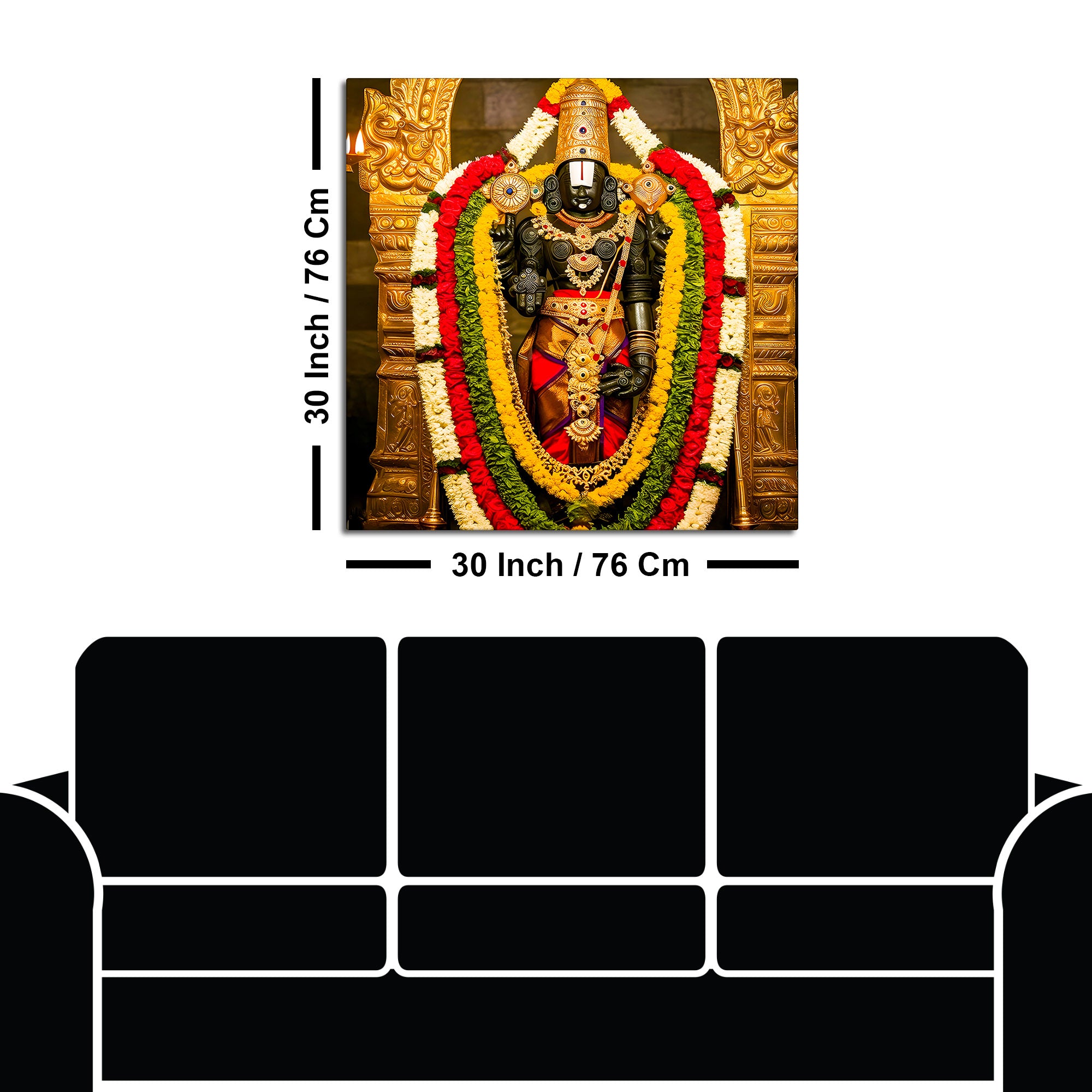 Balaji Wall Painting for Living Room, Pooja & Office