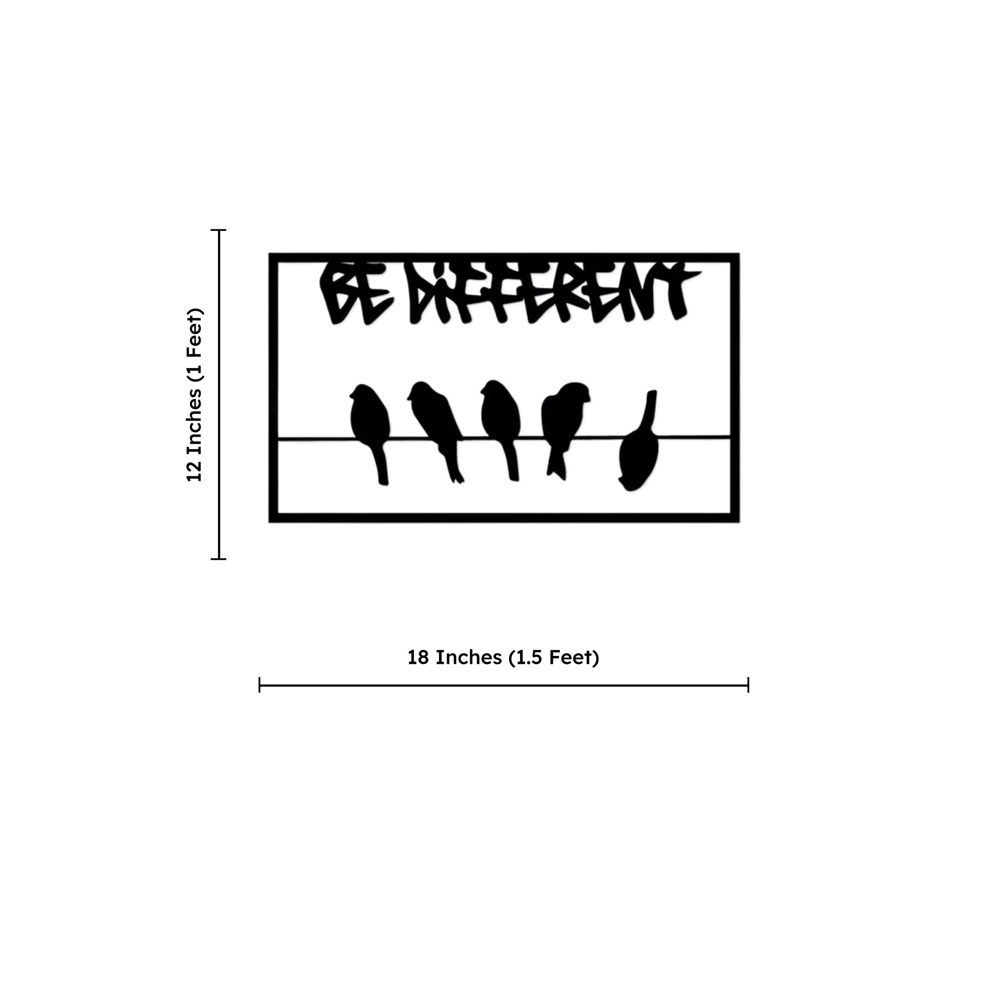 Beautiful Design Be Different Metal Art Office Wall Decor