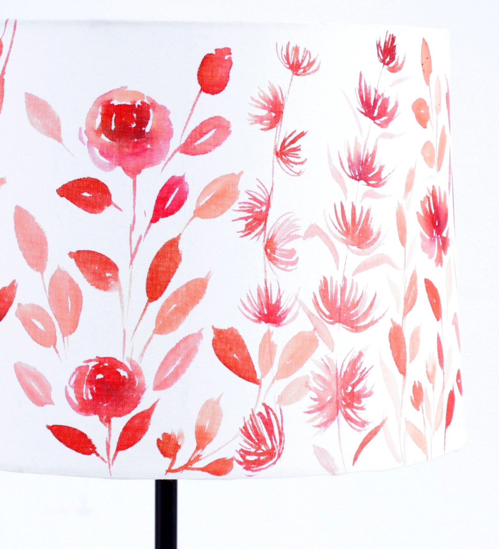 Beautiful Flower Art Night Lamp with Wooden Base Table Lamp Shade