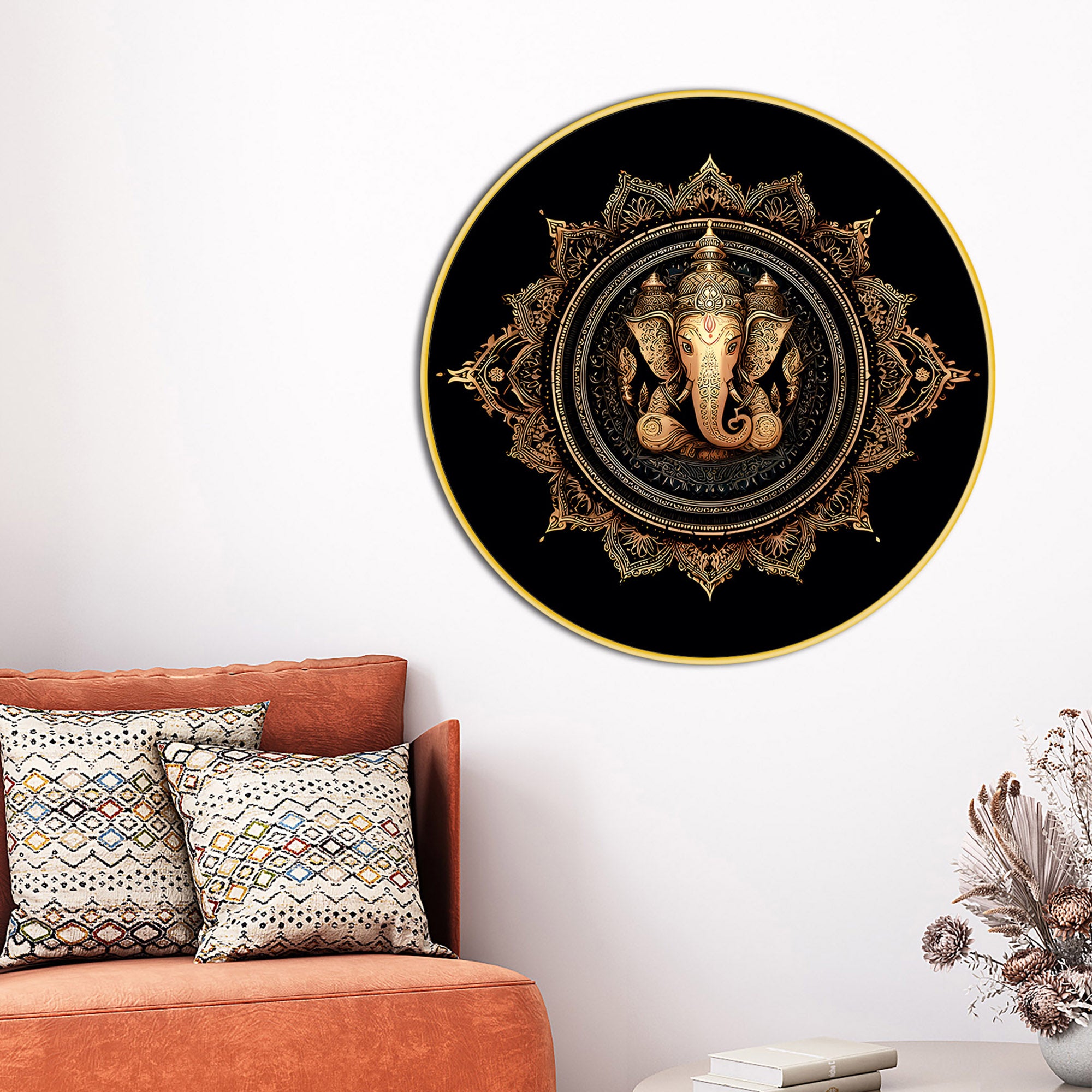 beautiful-ganpati-round-wall-decor-painting-for-living-room