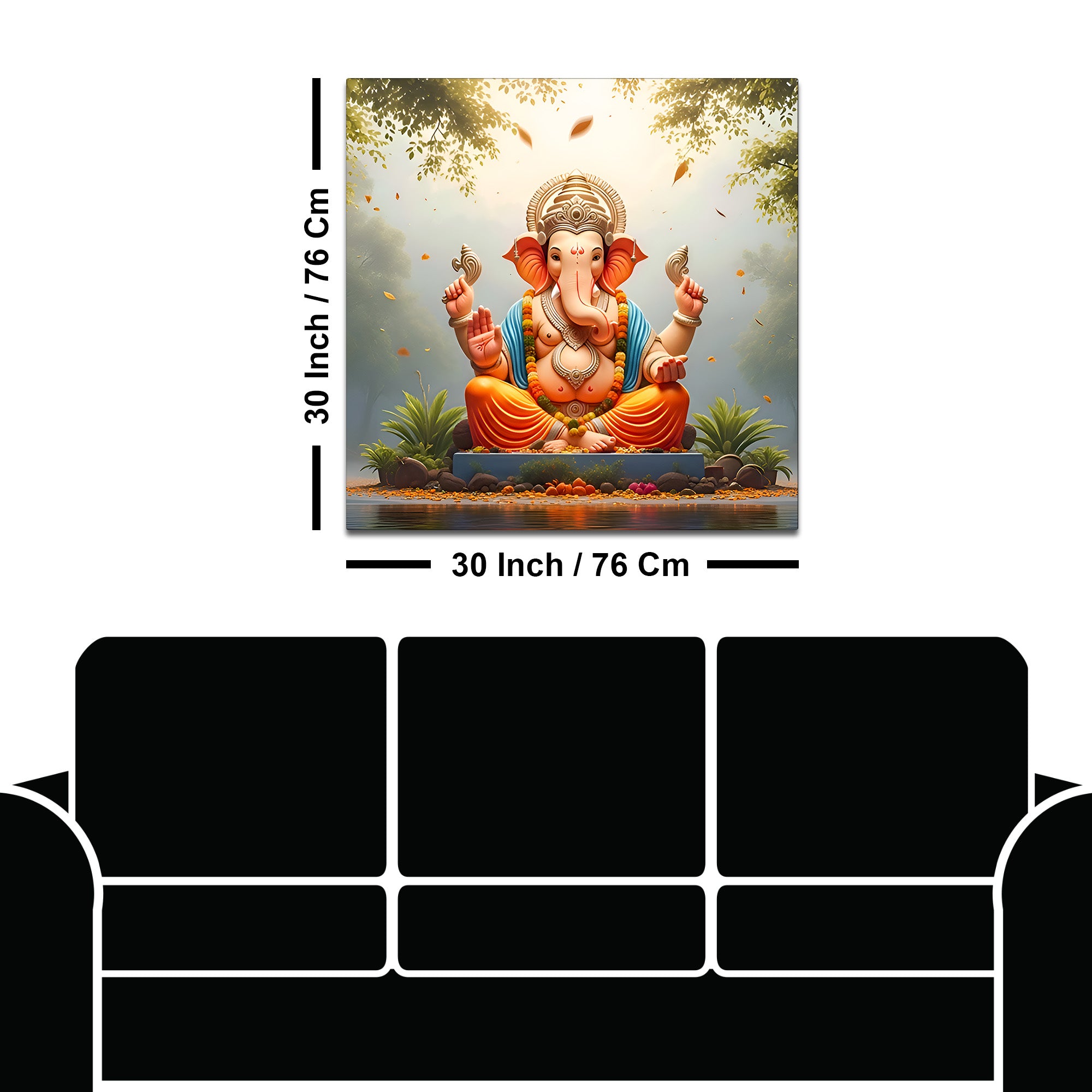 Beautiful Ganpati Wall Art Painting