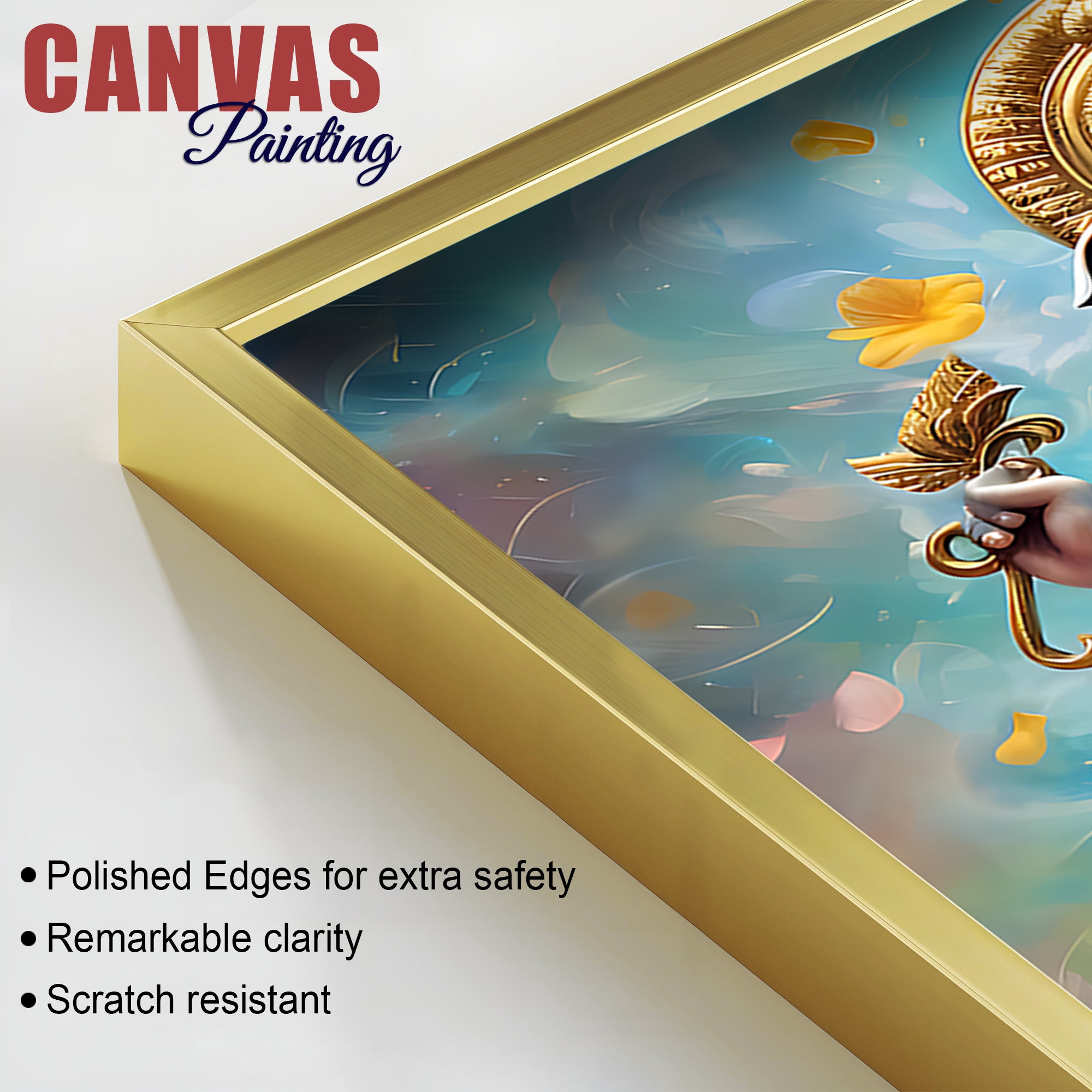 Beautiful God Ganesha Wall Painting