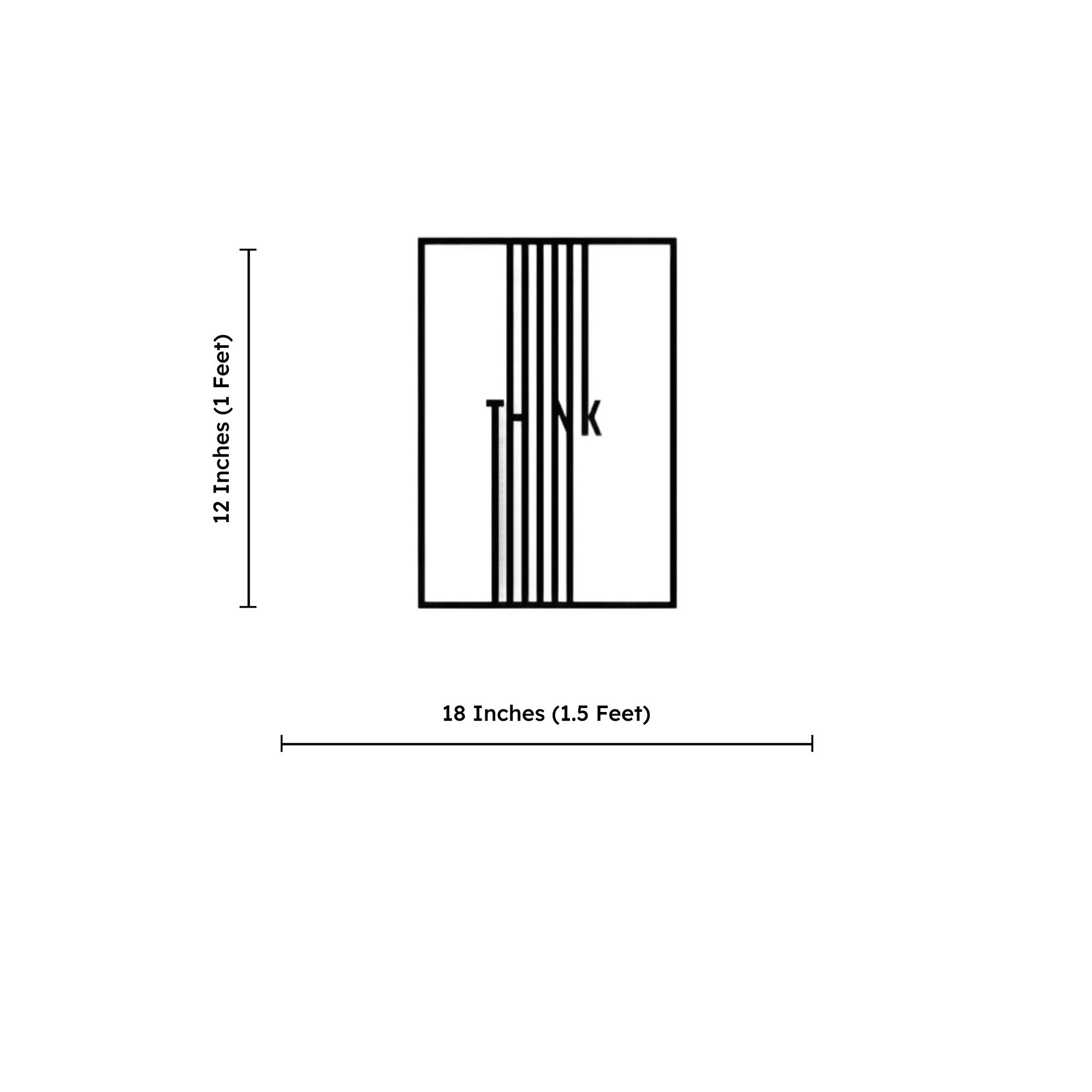 Beautiful Line Art Text Think Metal Art Office Wall Decor