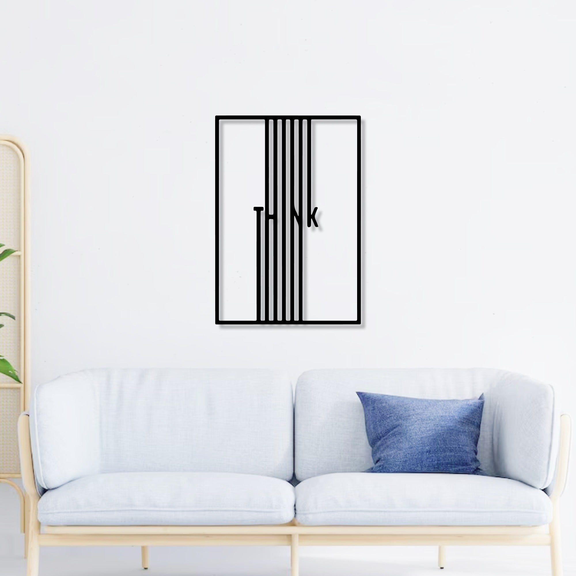 Beautiful Line Art Text Think Metal Art Office Wall Decor